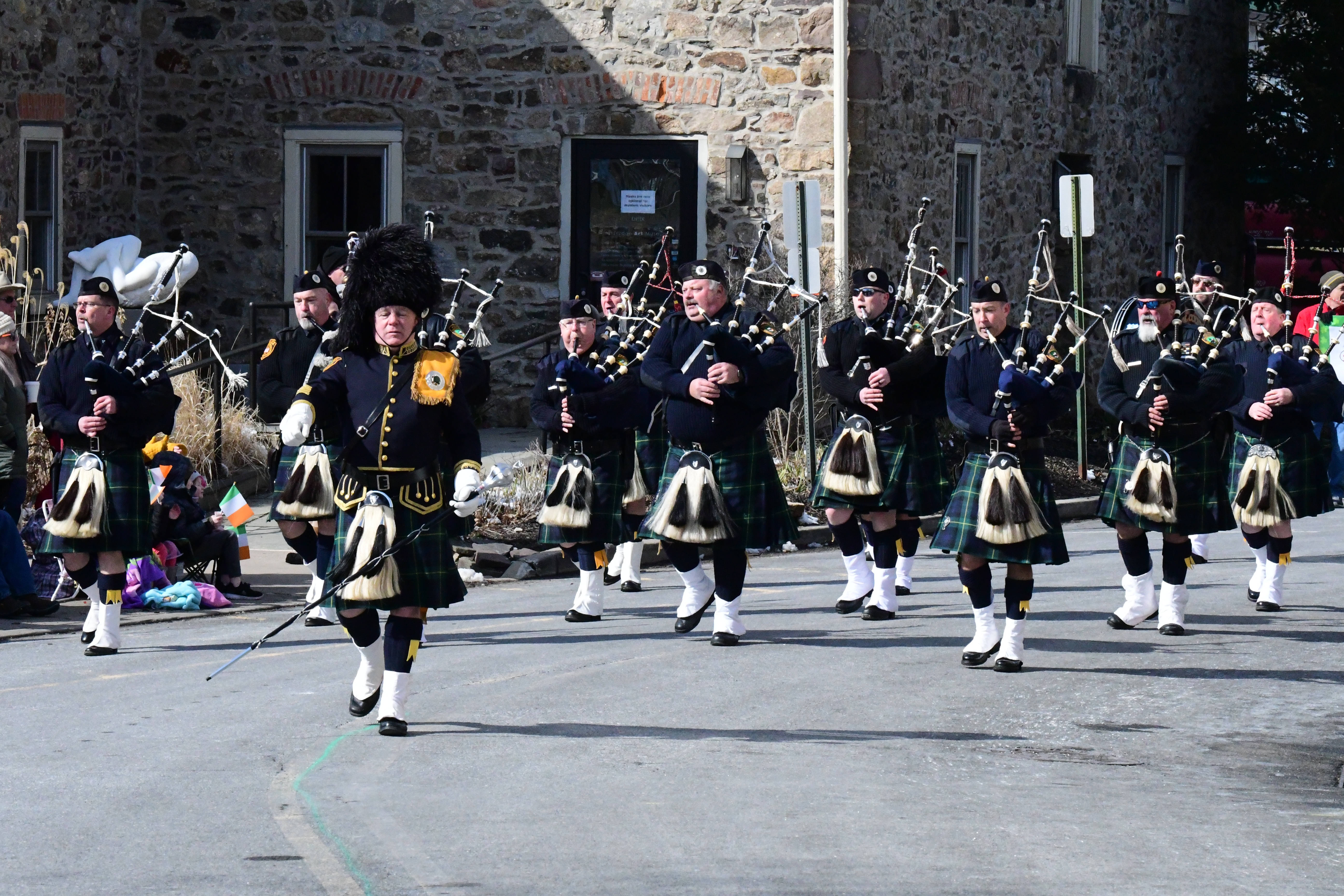 The 2022 St Patrick's Day Parade hosted by the Friendly Sons of St Patrick Hunterdon County took place in Clinton on March 13. Here, Somerset County Police Pipes and Drum.