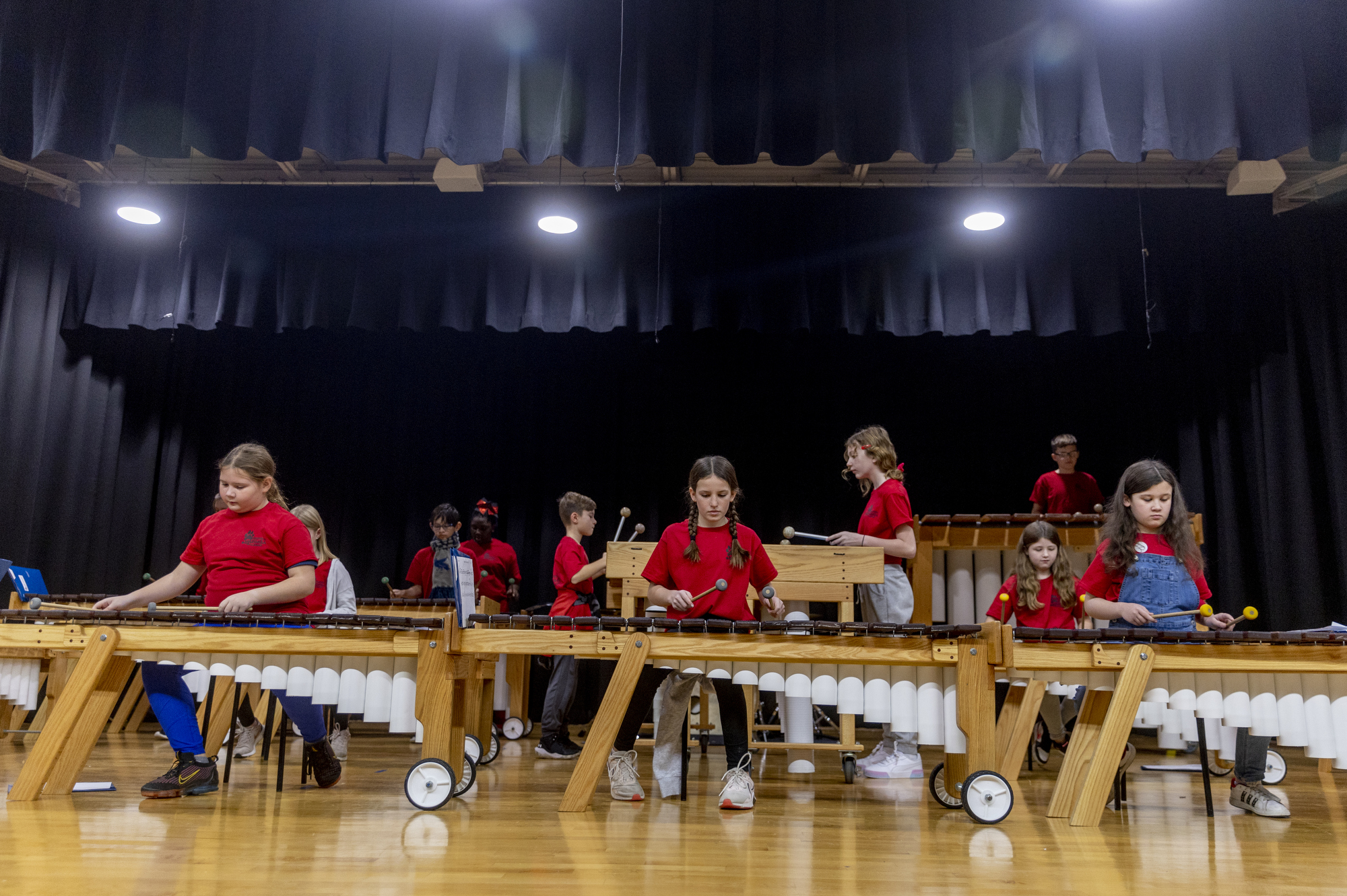 Grand Blanc schools provides unique marimba band class with handmade