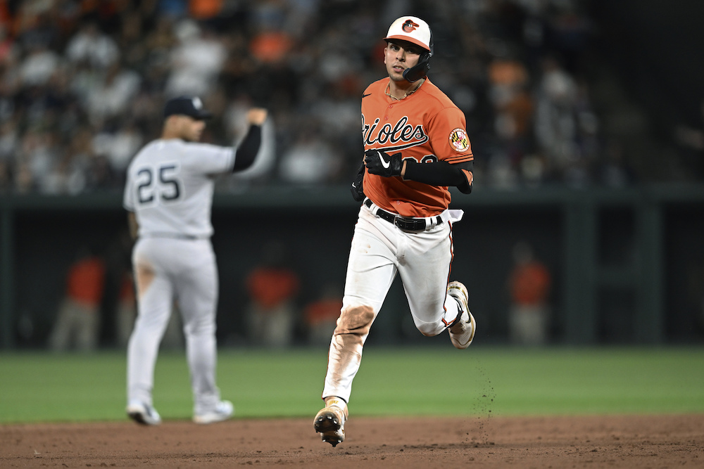 Orioles lose doub field of dreams yankees jersey leheader to Blue