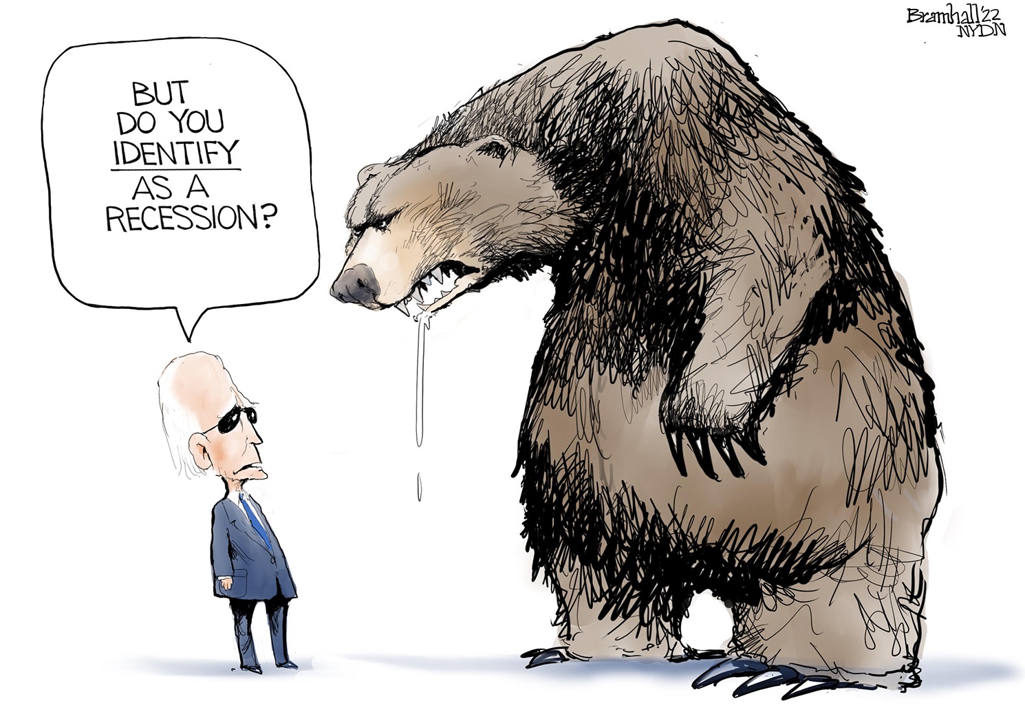 Editorial cartoons for July 31, 2022: Recession or no recession, Manchin's  climate deal 