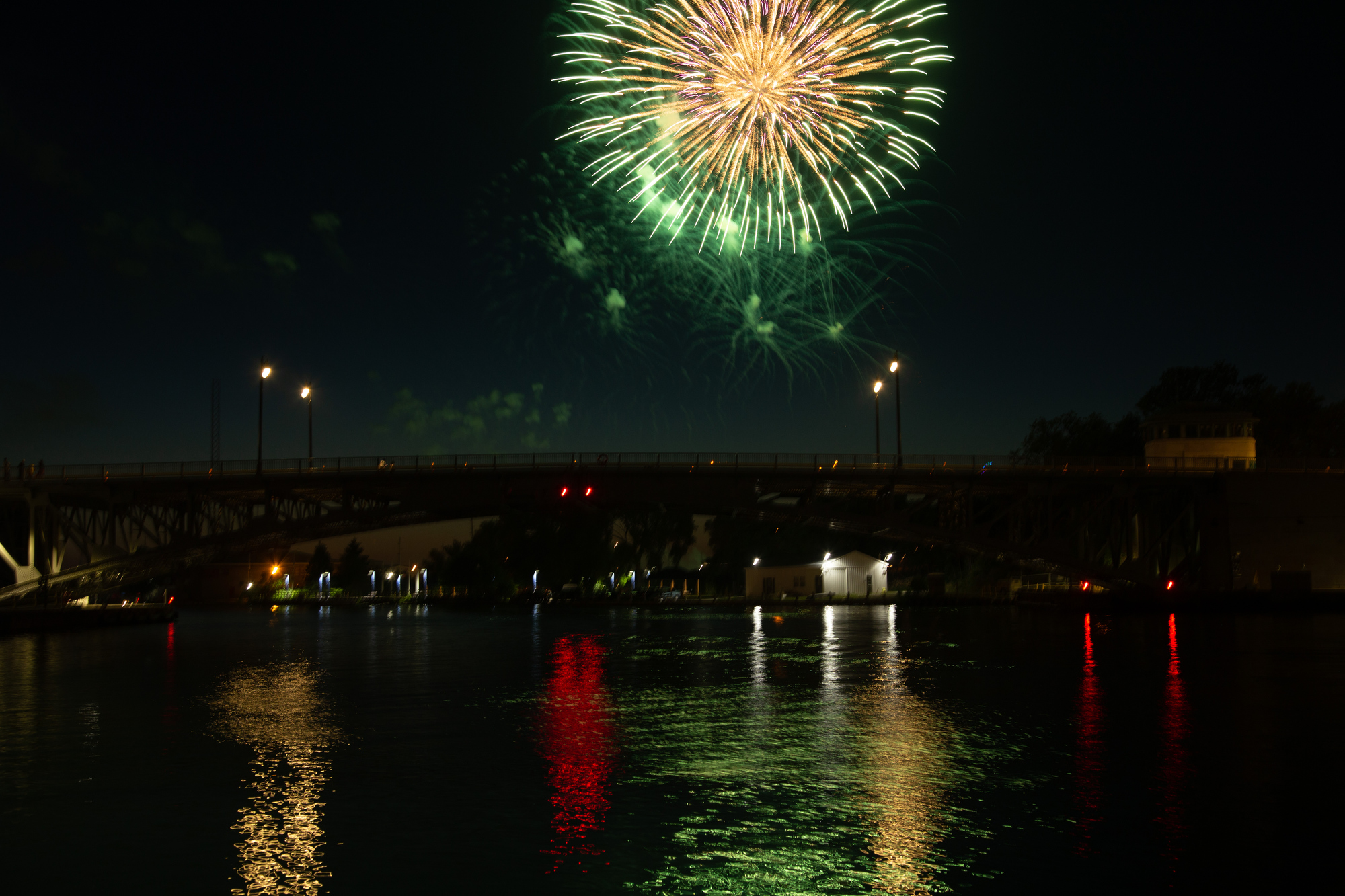 Lorain Port Authority Fireworks show on the Black River
