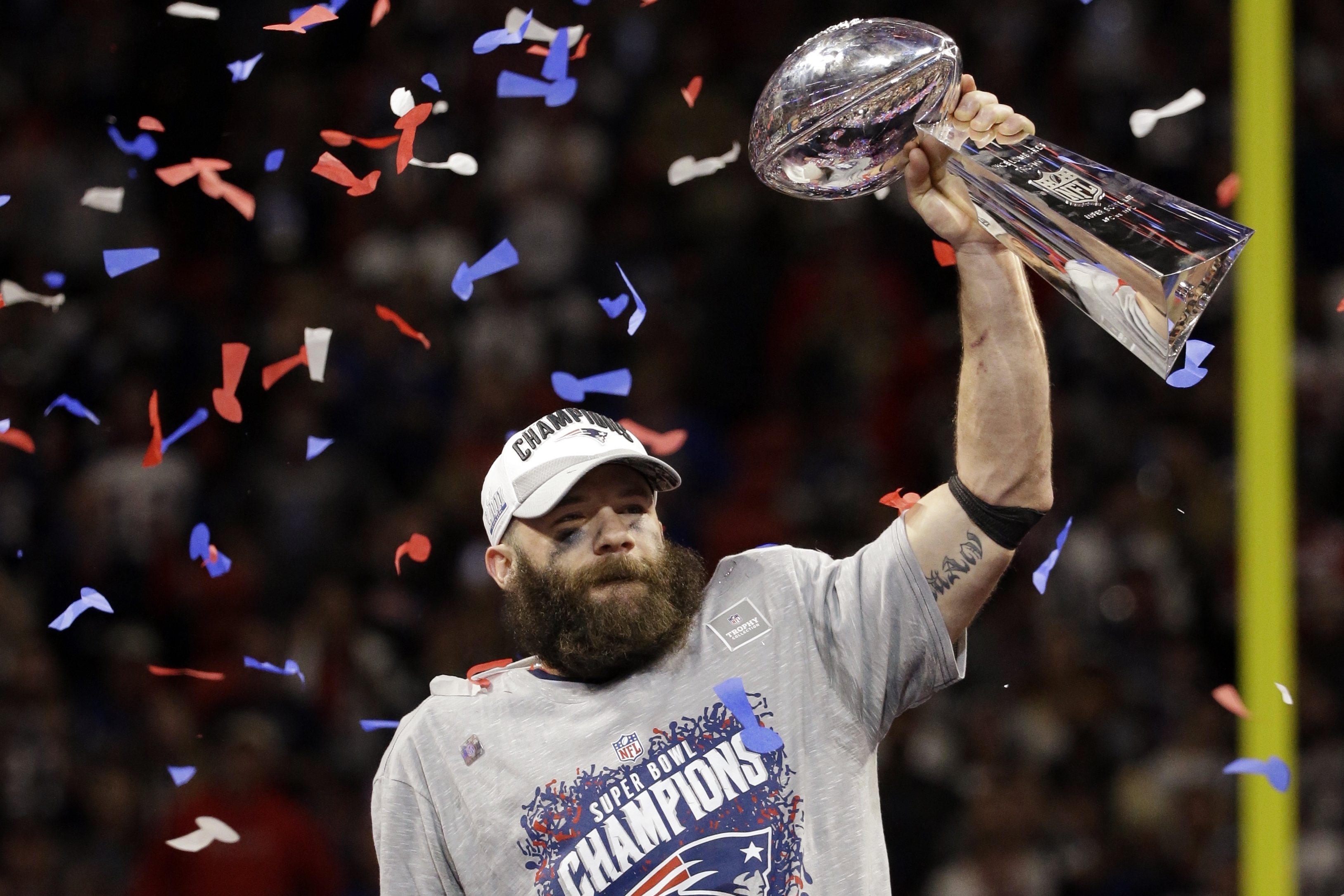 Julian Edelman sports Celtics jersey after Patriots win; 'I'm