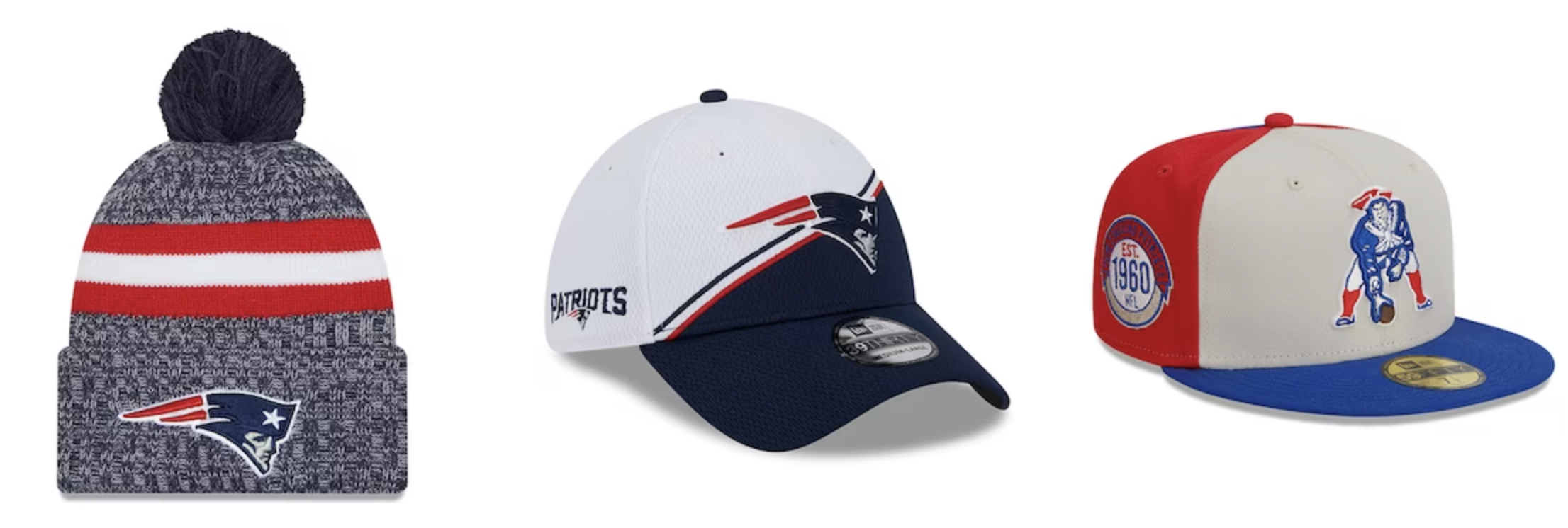 NFL Sideline 2023 New England Patriots Cuff Knit Beanie Hat D03_521