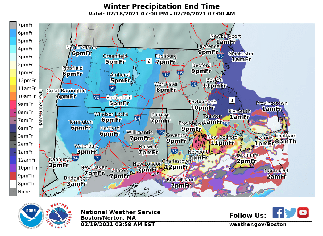 Here's when the snow will stop falling in Massachusetts - masslive.com