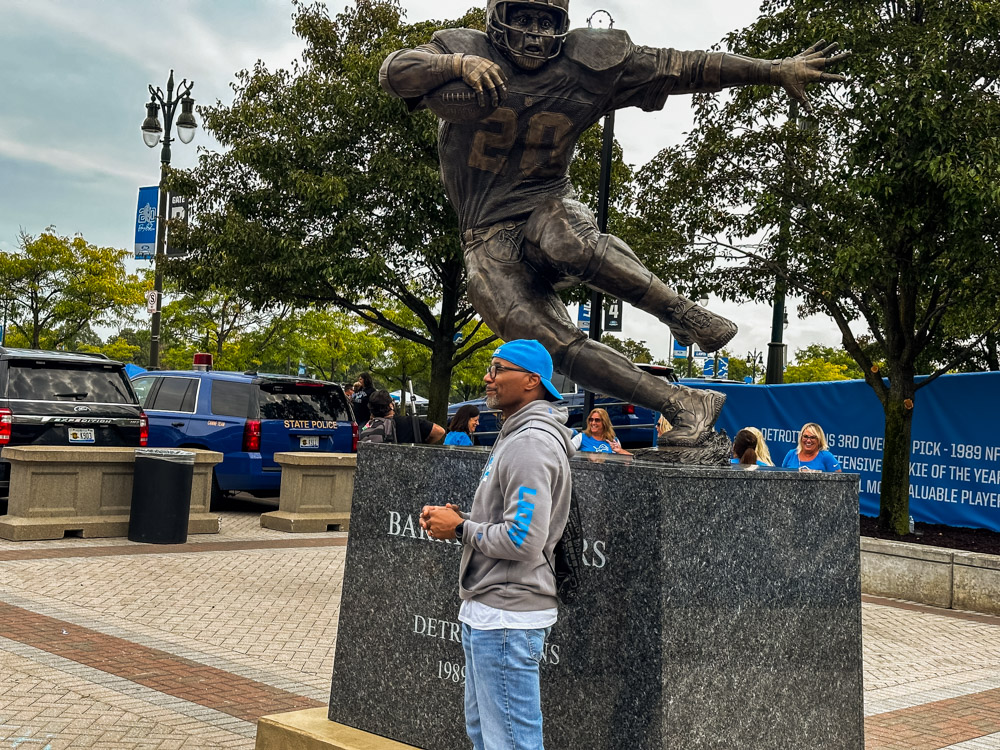 Tailgate scene before the Detroit Lions 2023 home opener 