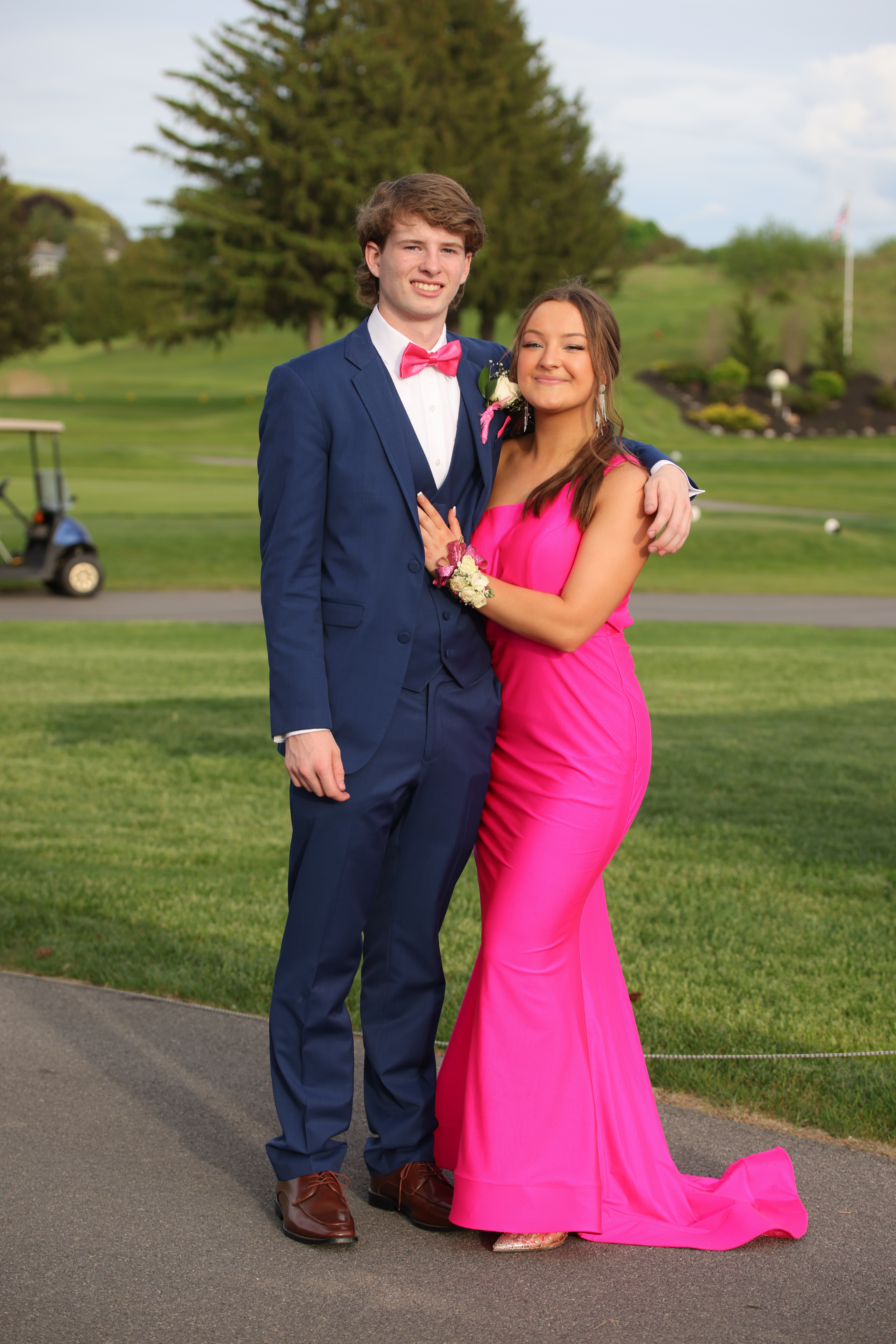 Red Dress With Navy Blue Suit Prom Blue Suit Red Dress Couple