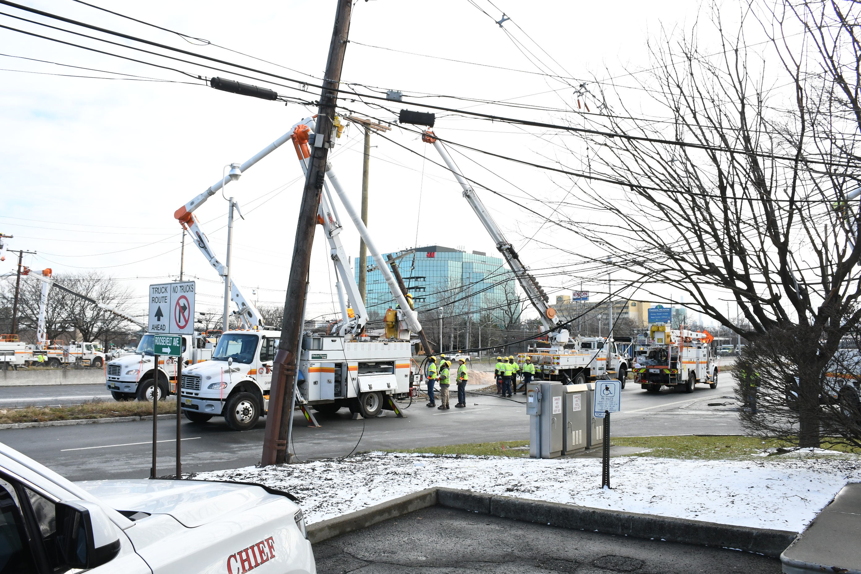 PSE&G crews repair Route 3 utility poles taken down by truck - nj.com