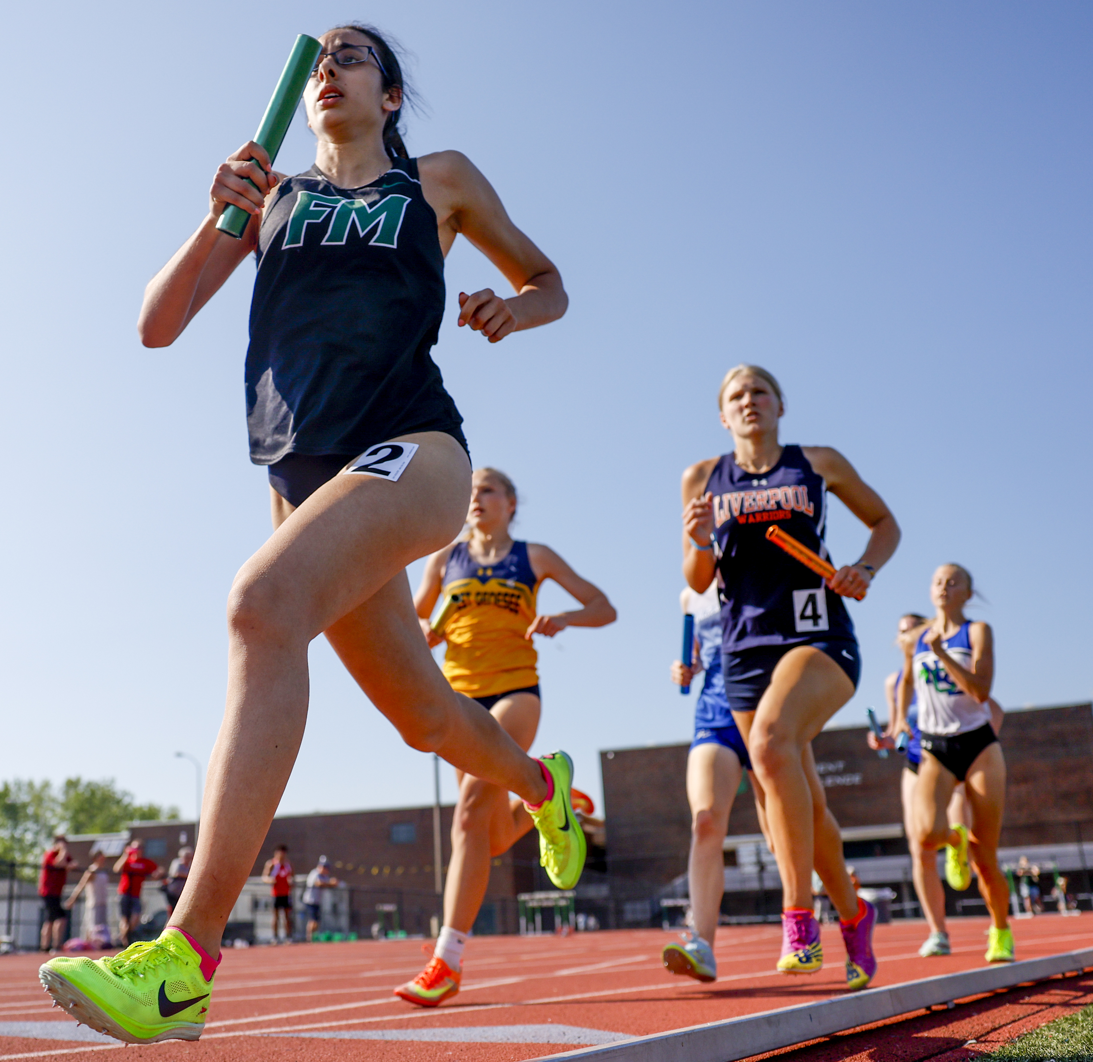 4 X 800 relay at the boys and girls Section III track & field qualifier at Cicero-North Syracuse High School Thursday, June 1, 2023. N. Scott Trimble | strimble@syracuse.com