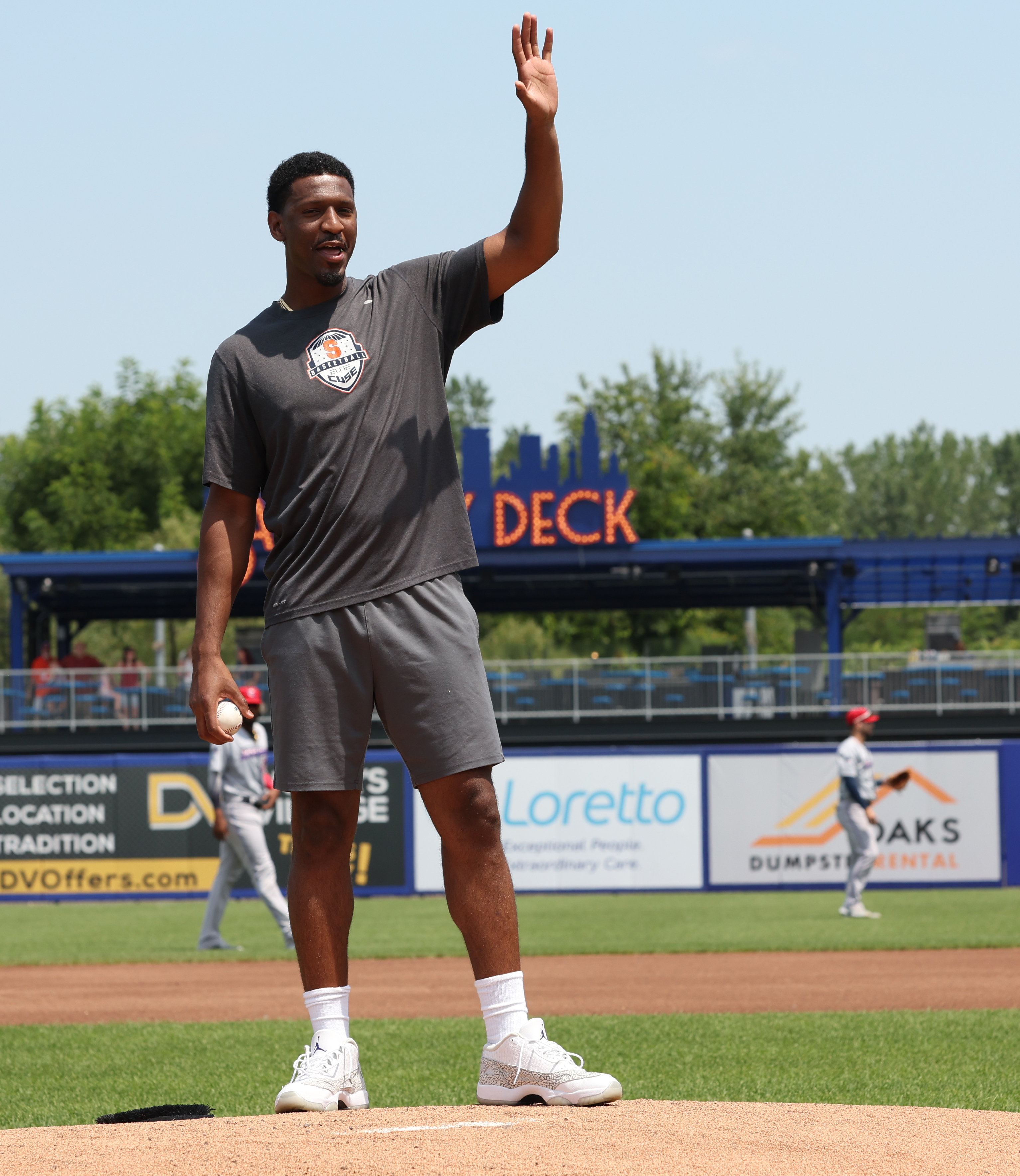 As first pitch approaches, what is status of NBT Bank Stadium