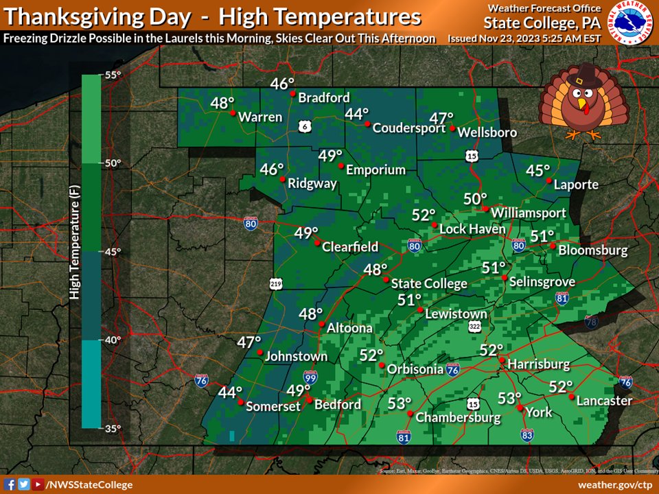 Sunshine, seasonable temps expected for Thanksgiving Day weather forecast