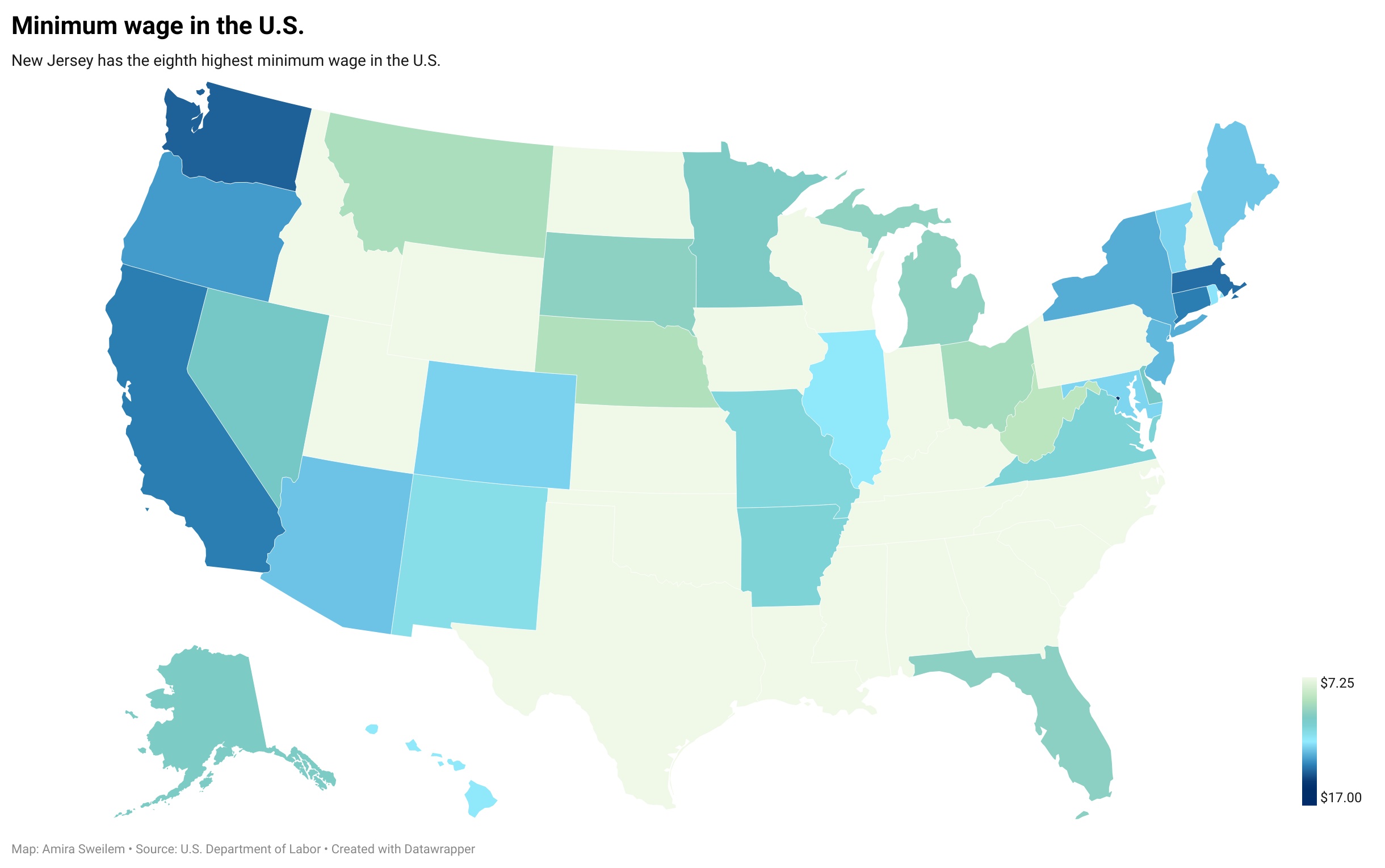 N.J.'s minimum wage is going up, again. Here's how it ranks compared to  other states. - nj.com