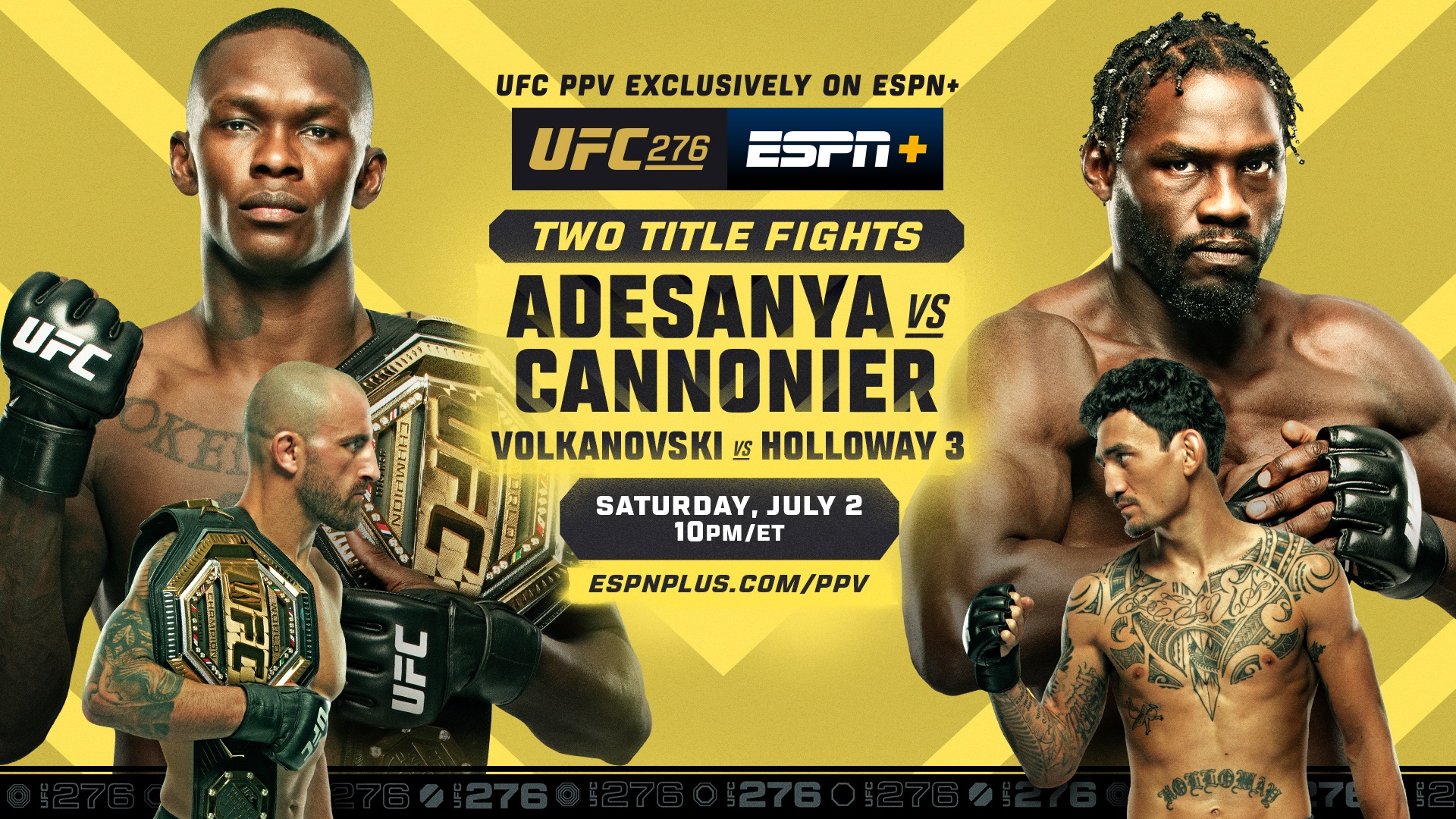UFC 276 LIVE STREAM (7/2/22) Time, TV, fight card for Israel Adesanya vs