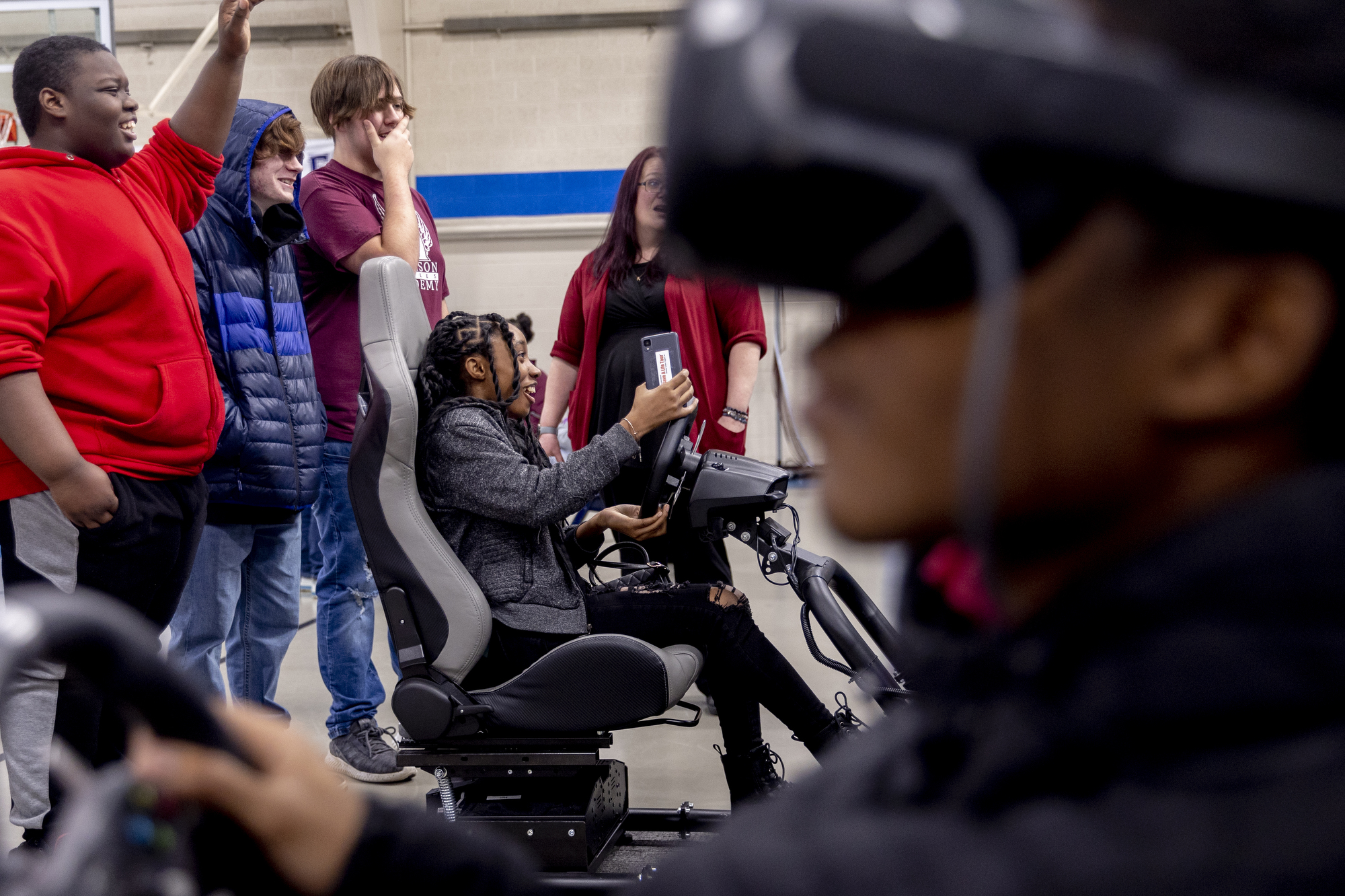 Michigan high schoolers experience impaired, texting while driving simulations