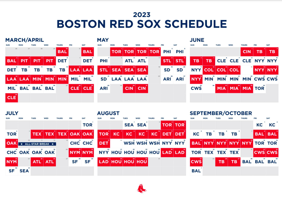 Boston Red Sox 2023 schedule includes trips to Wrigley Field, San Francisco  among 46 interleague games; Opening Day is March 30 at home 