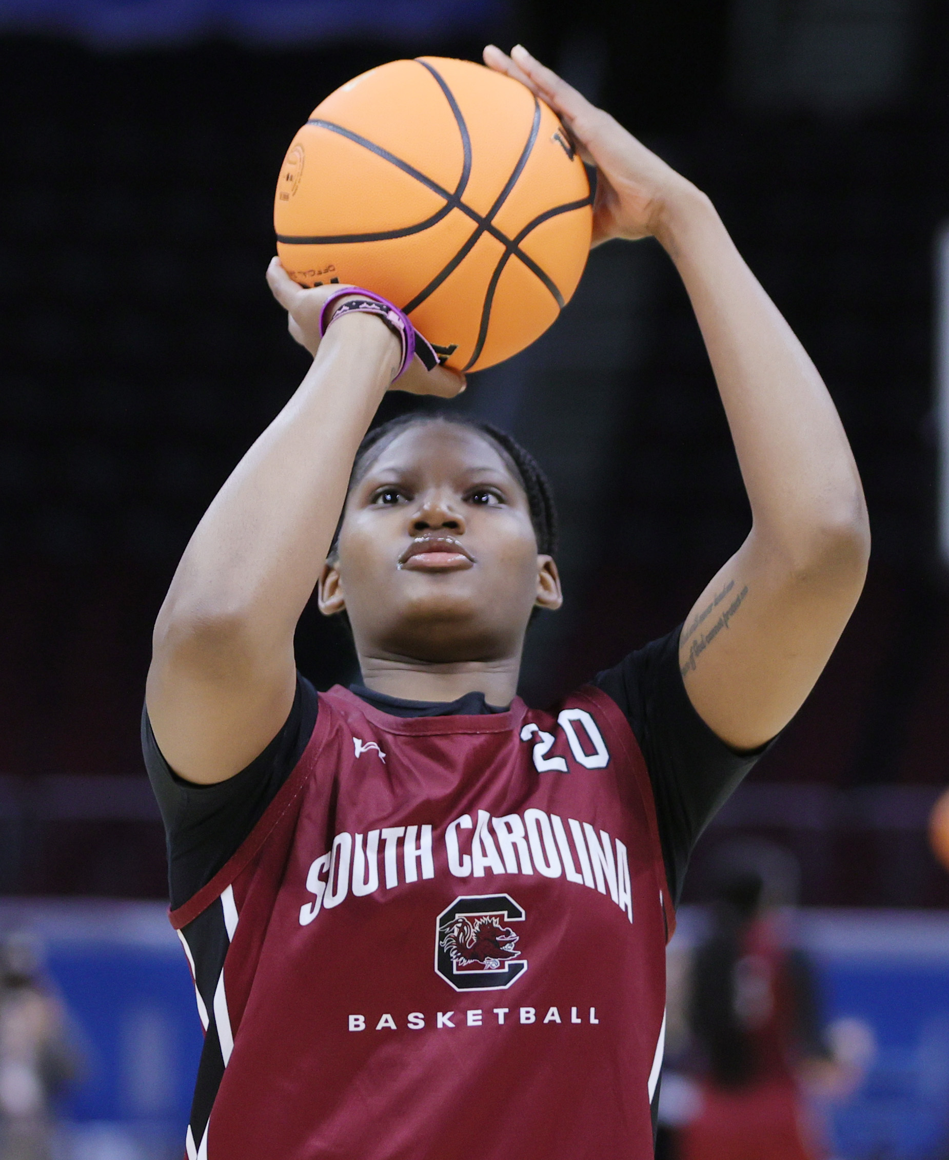 South Carolina Final Four practice at Rocket Mortgage FieldHouse, April