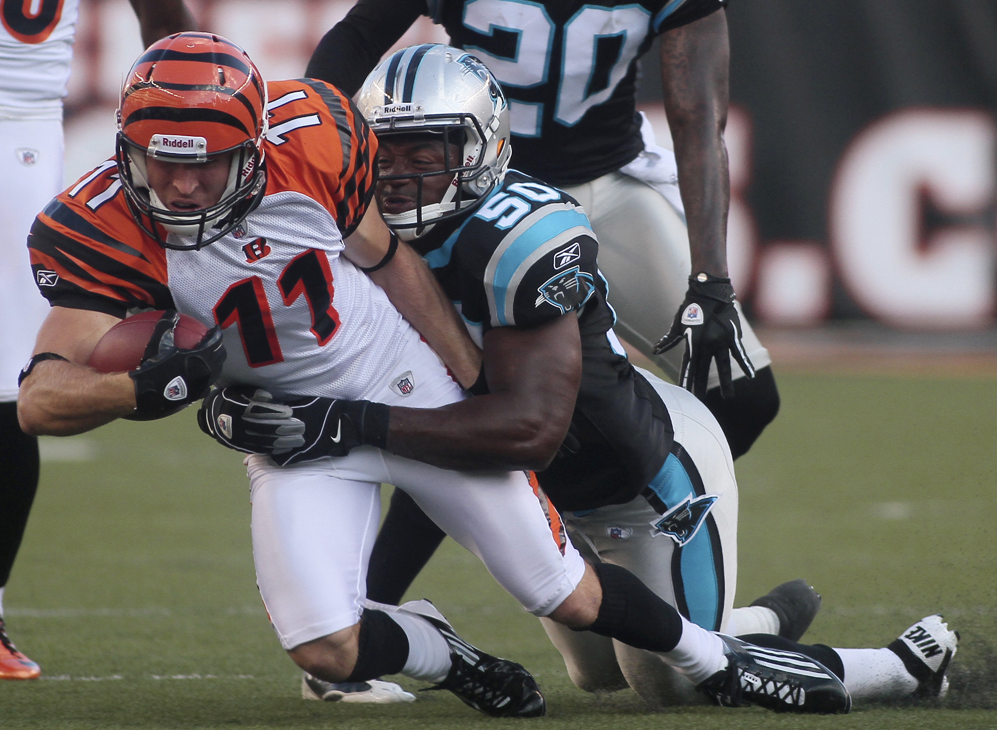 Aug. 25, 2011 - Cincinnati, Ohio, U.S - Cincinnati Bengals wide receiver Jordan  Shipley (11) on the field at the close of the second half of the NFL  football game between the