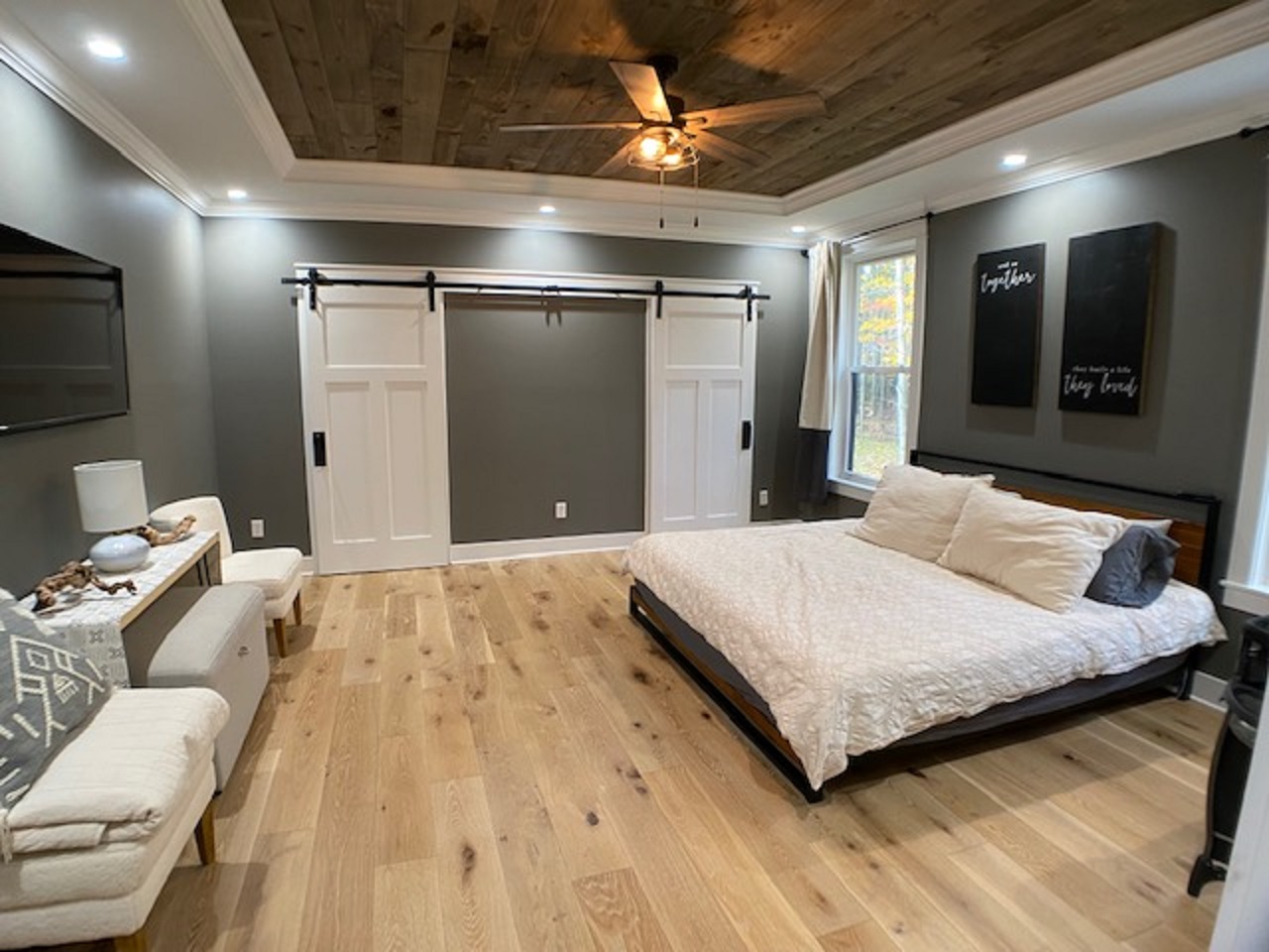 See inside modern split ranch-style home surrounded by woods, Pine ...