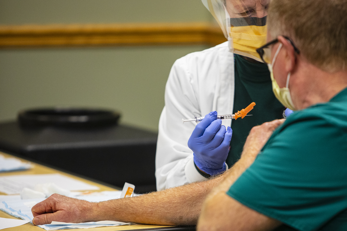 Bronson healthcare workers receive COVID19 vaccine