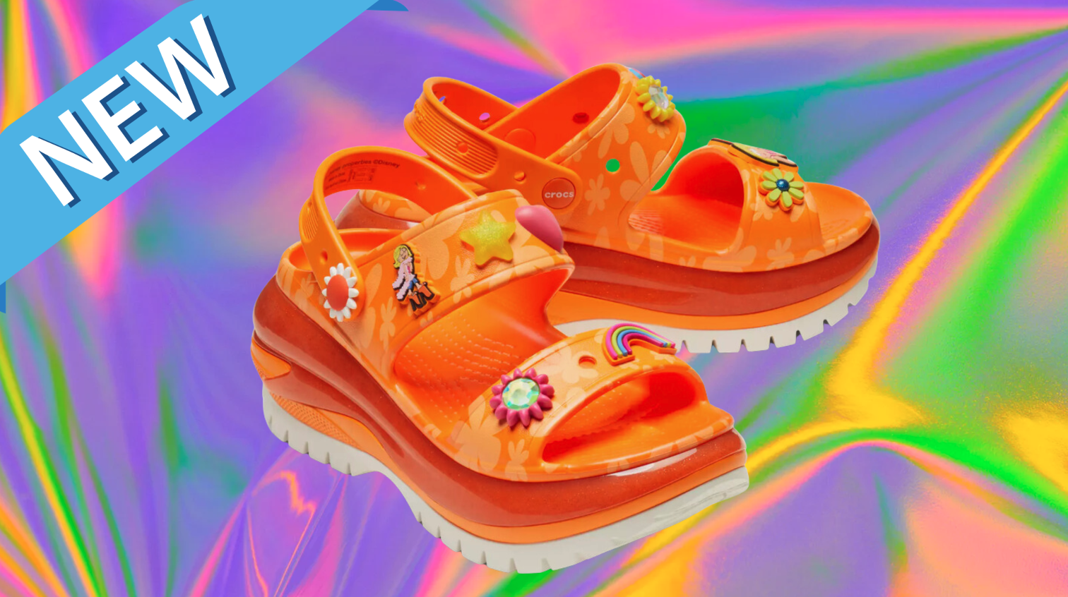 CROCS Kids\' Orange Cartoon Eye Clogs М11 Crocs Classic Toddlers Clogs (206990) - Orange Zing – World  main image 3