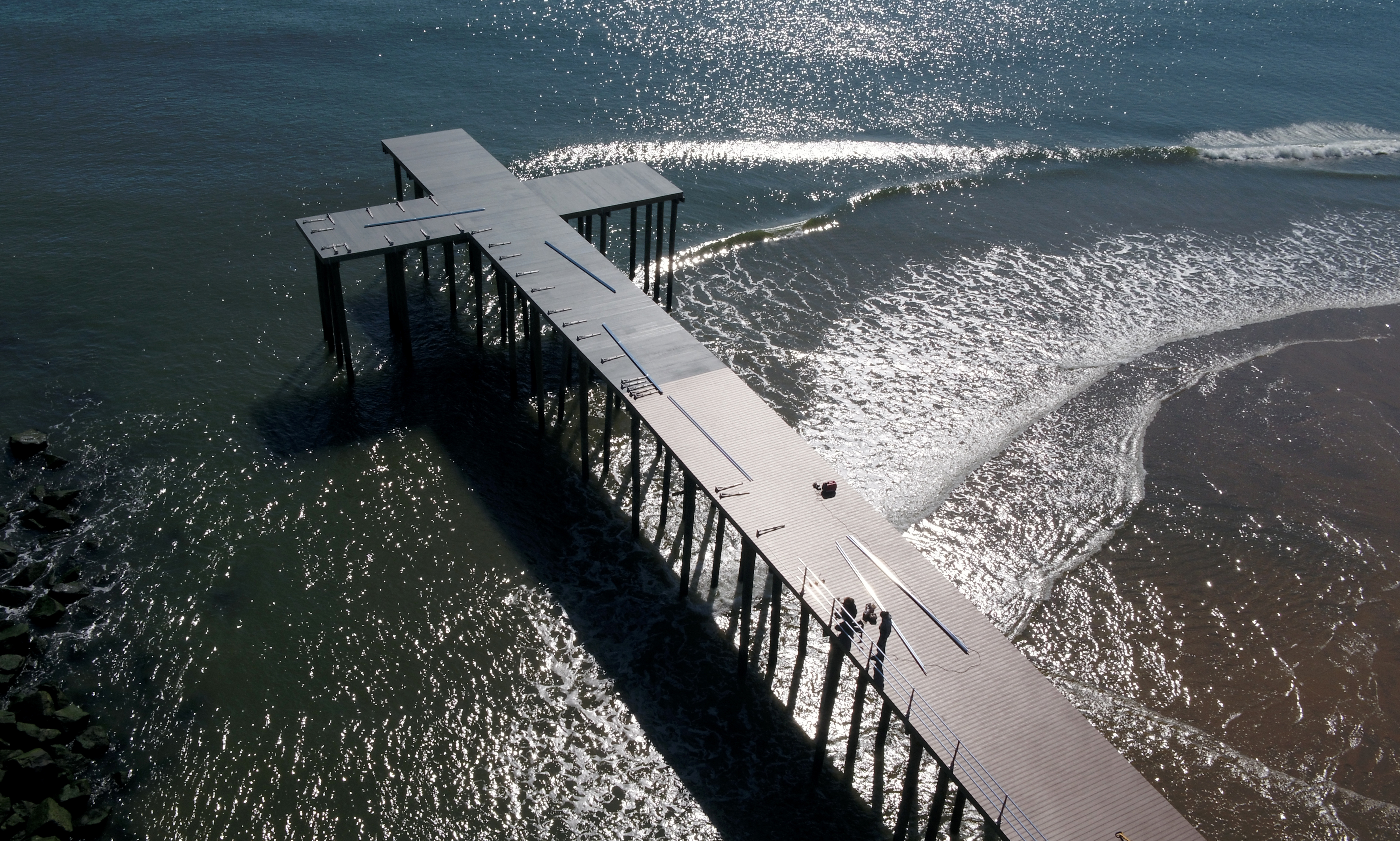 Controversial cross-shaped pier at Jersey Shore opens to the