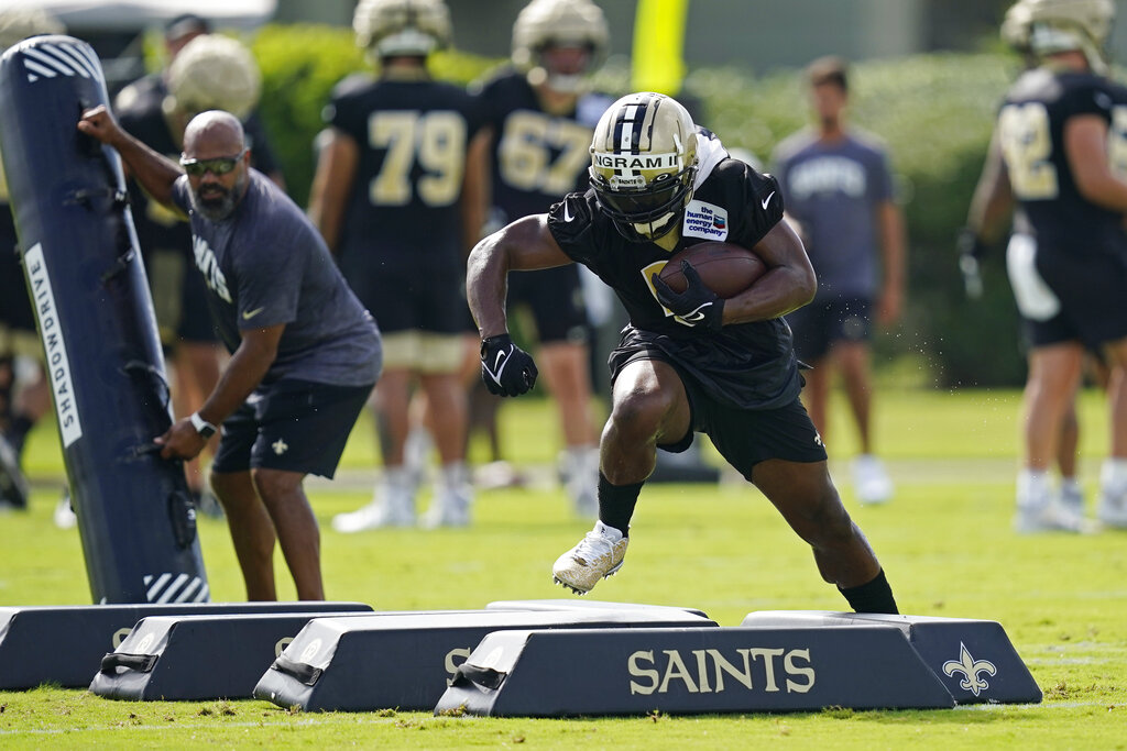 Ingram arrives for 1st day of Saints' minicamp