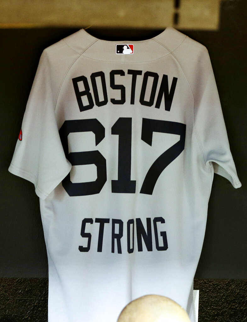 Bruins Hang 'Boston Strong' No. 617 Jersey With American Flag in Locker  Room Before Wednesday's Game (Photo) 