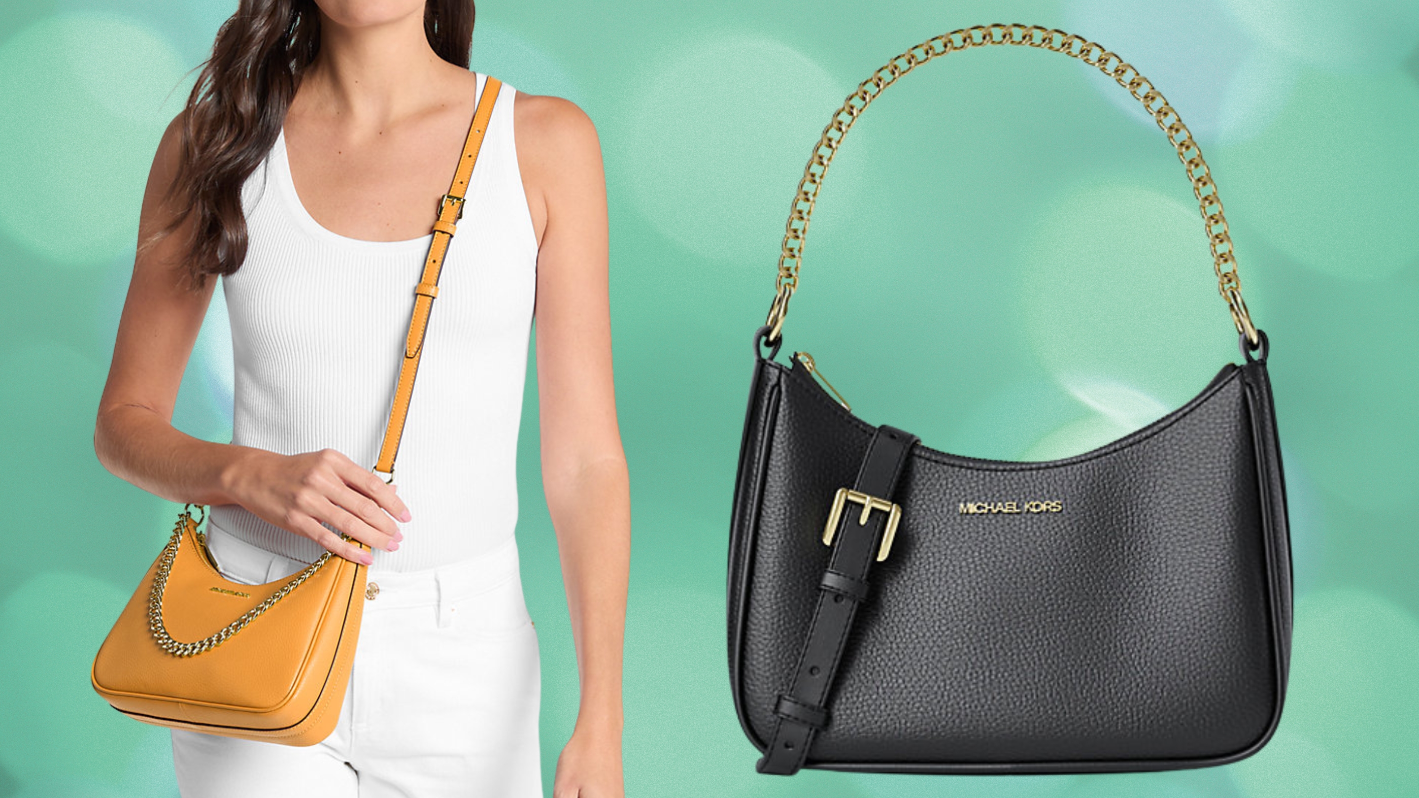 Michael Kors' Jet Set large pebble leather crossbody is on sale