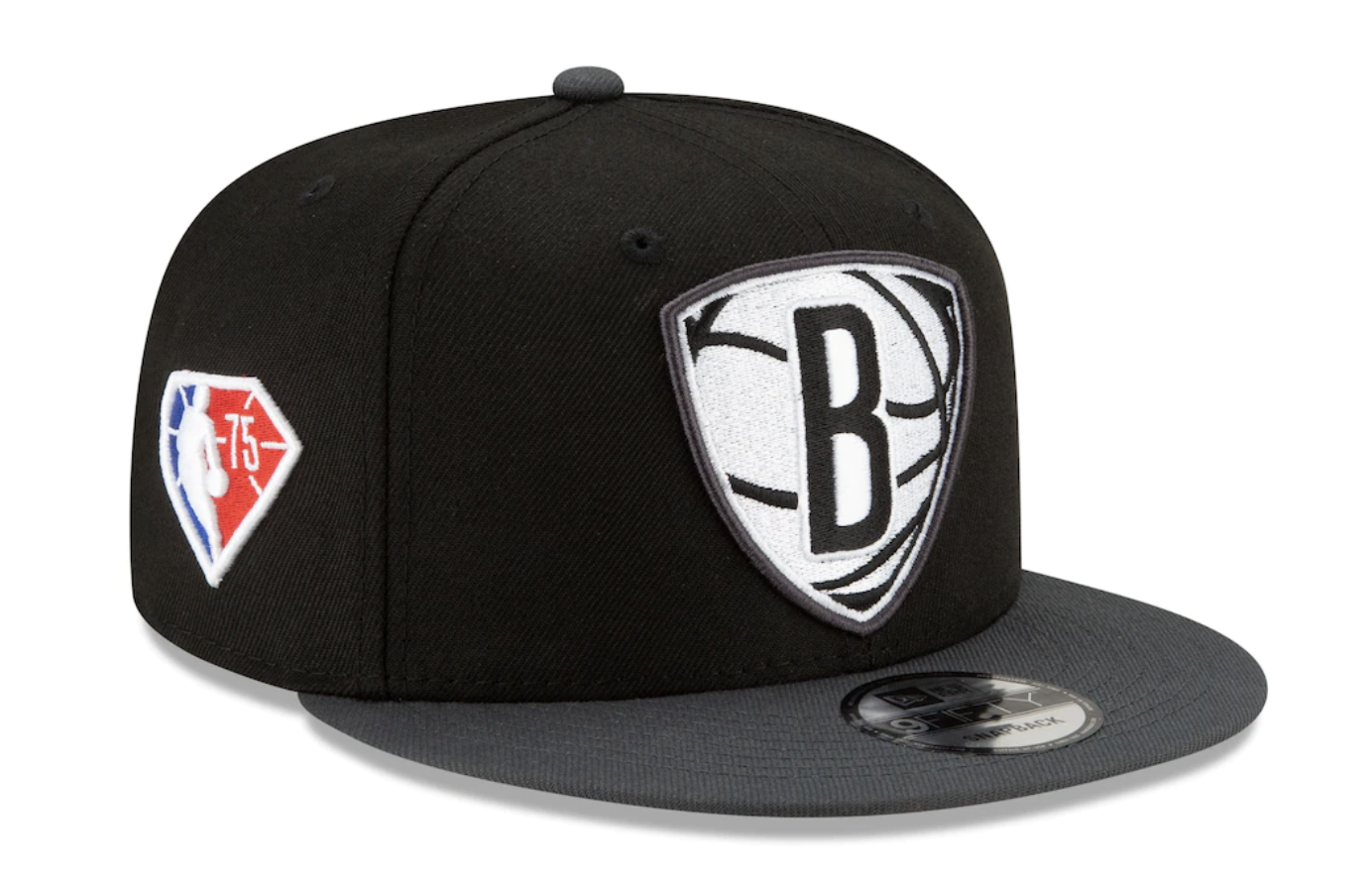 New Era 9FIFTY Buffalo Bills 75th Anniversary Patch Snapback Hat - Black, White