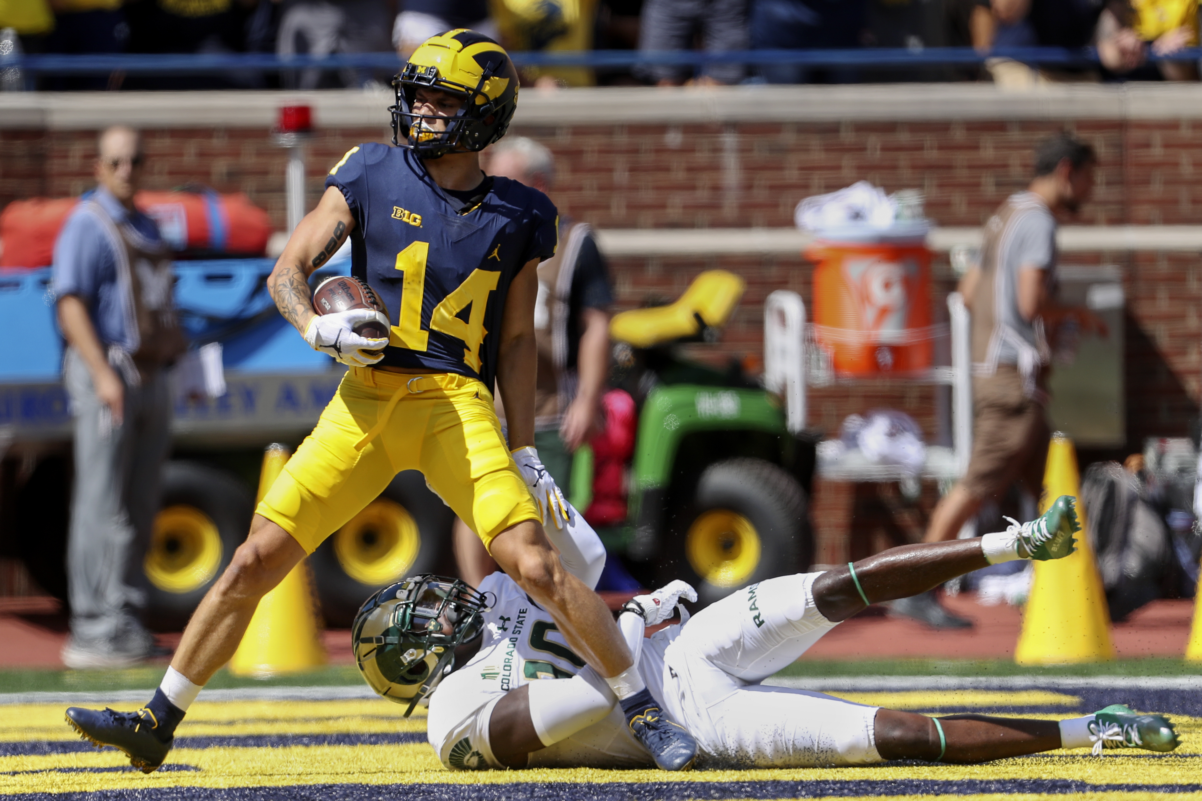 Michigan WR Roman Wilson's highlight reel TD catch leaves team in awe 