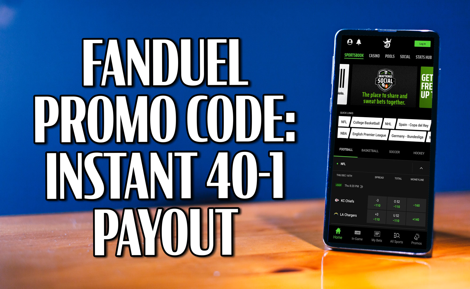 FanDuel Offering No Sweat Bet On Same-Game Parlay For Chargers