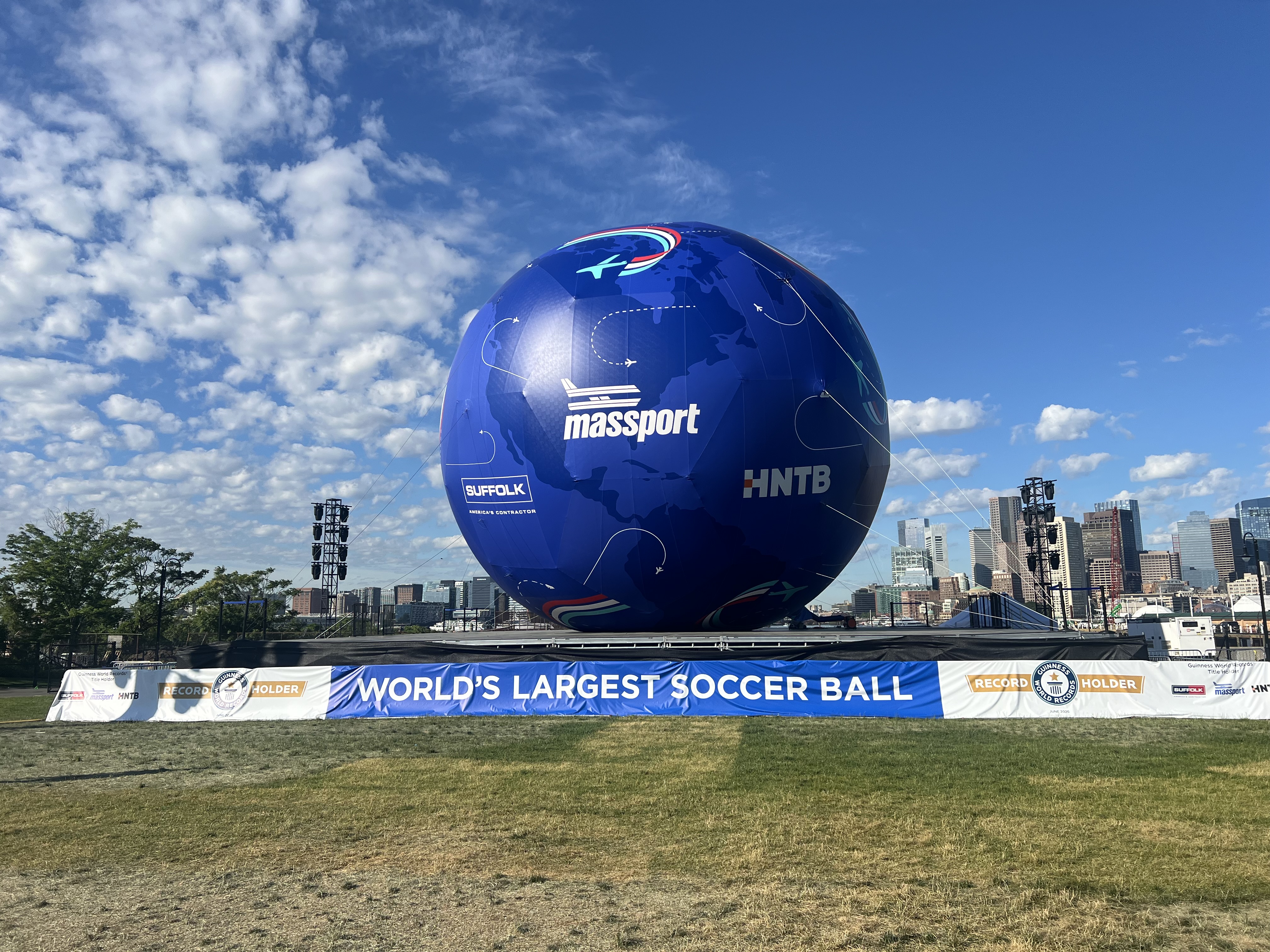 Ryan McGinnessライアンマグギネス　サッカーボール Record-breaking soccer ball at East Boston waterfront - masslive.com