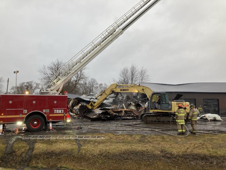 Fire at 4 Wheel Buy in Chesaning on Jan. 3.