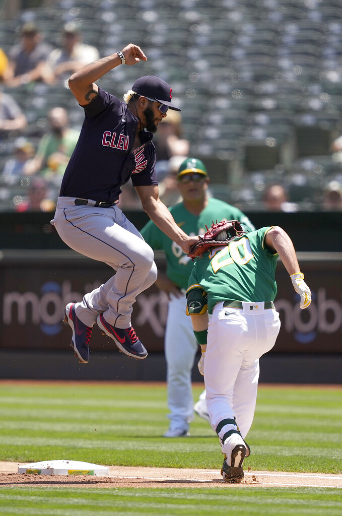 When Cleveland Indians' Franmil Reyes stops tapping his spikes, pitchers  beware 