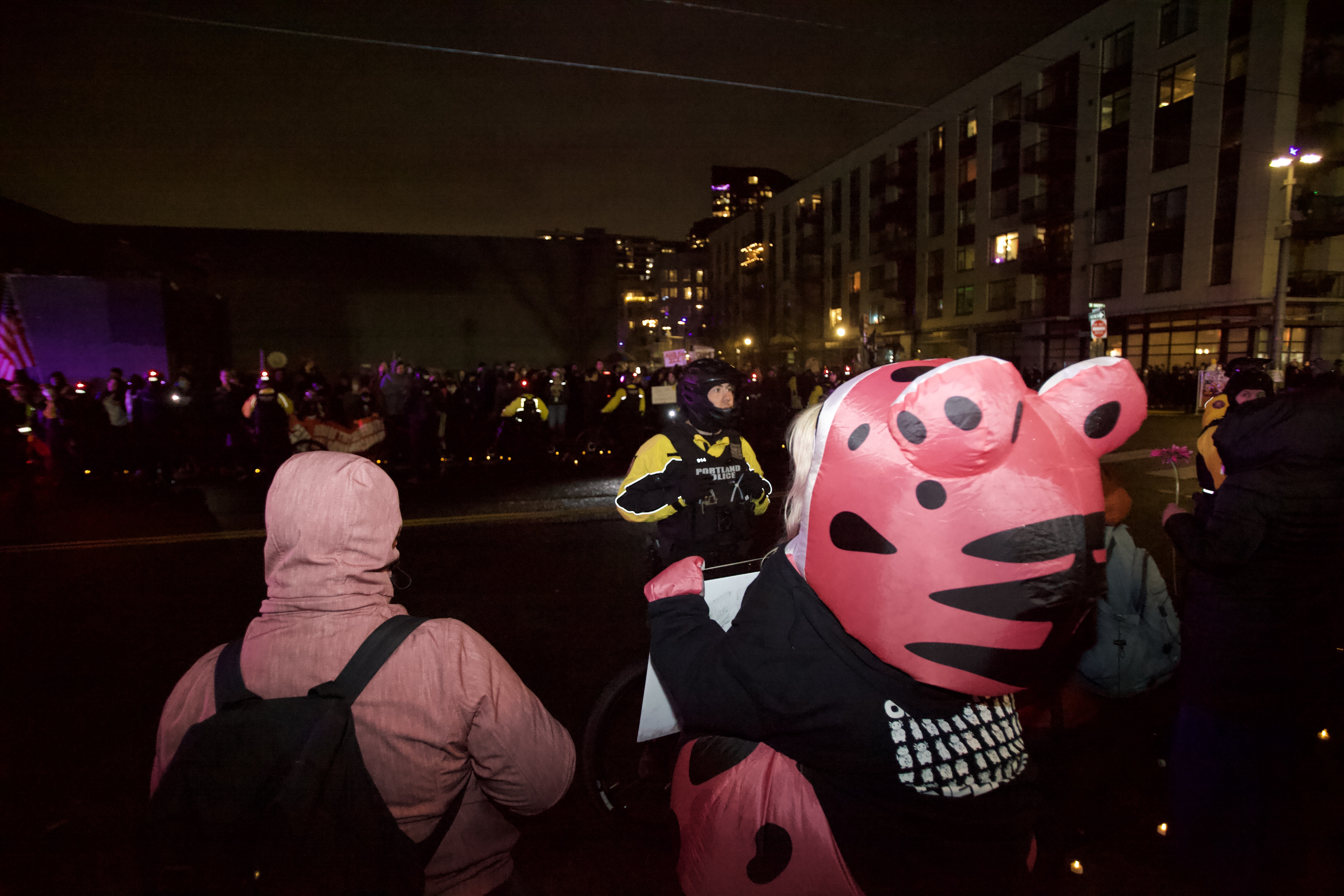 Portland Protest at ICE facility after 2 shot by Border Patrol ...