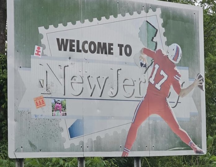 Bills Mafia trolls Jets fans by giving Josh Allen face-lift to 'Welcome to  New Jersey' sign 