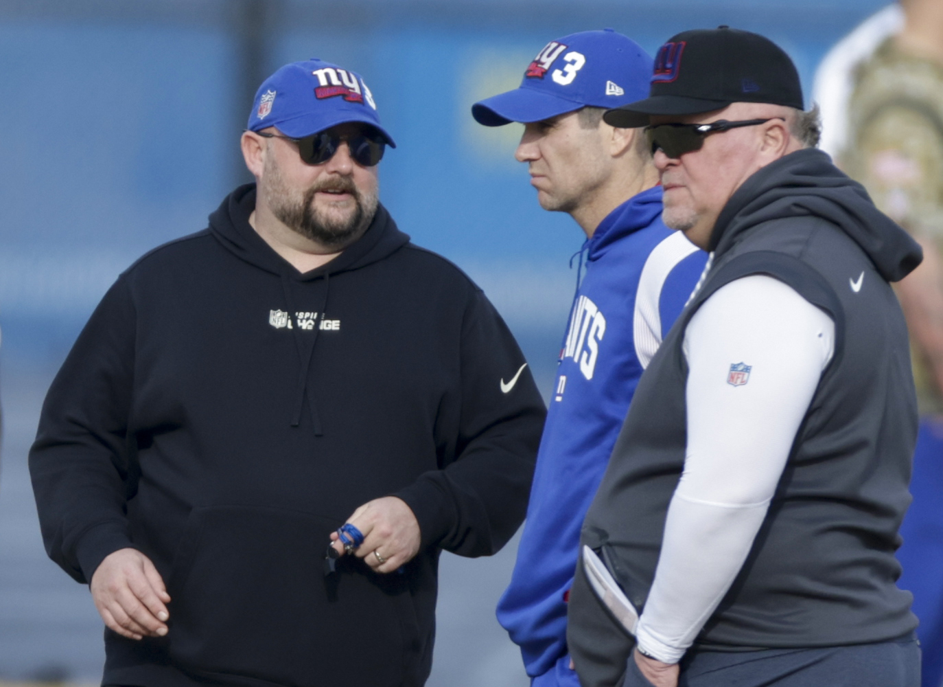 New York Giants on X: Coach Daboll arrived to today's press conference  wearing this hat, with the No. 3 for Damar Hamlin   / X