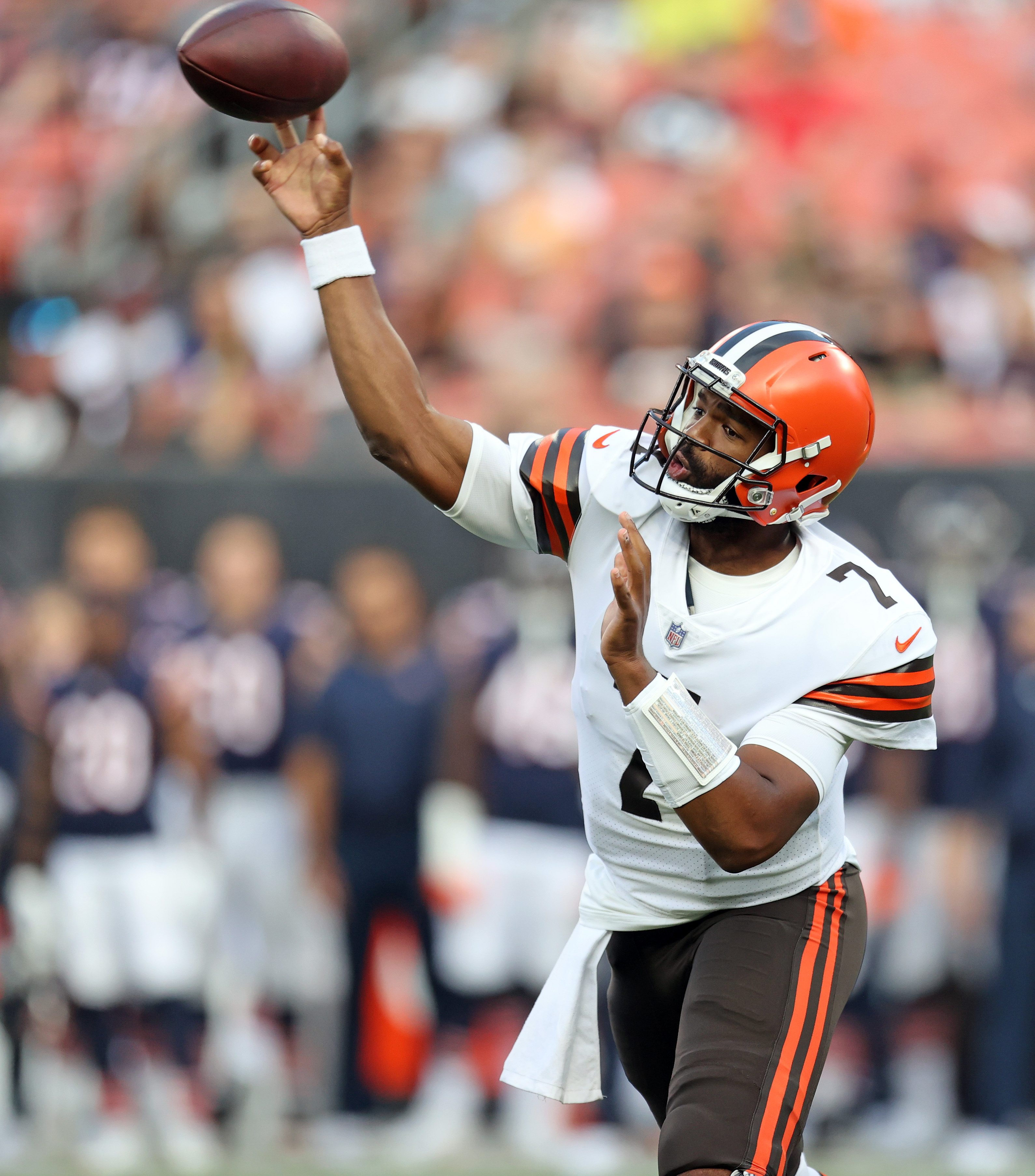 Chicago Bears linebacker Matt Adams (44) runs after the ball during an NFL  preseason football game against the Cleveland Browns, Saturday Aug. 27,  2022, in Cleveland. (AP Photo/Kirk Irwin Stock Photo - Alamy