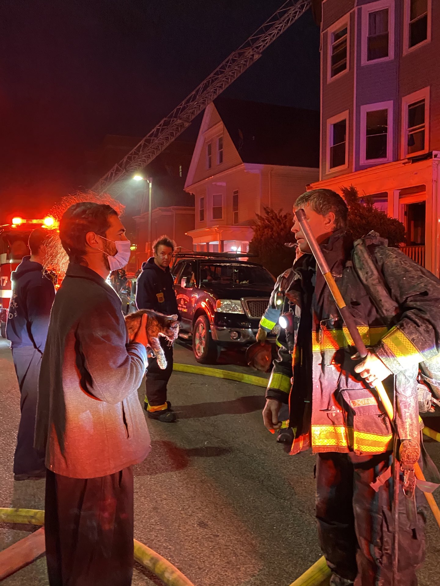 Firefighters rescue 3 cats in blaze that displaced 9 people - masslive.com