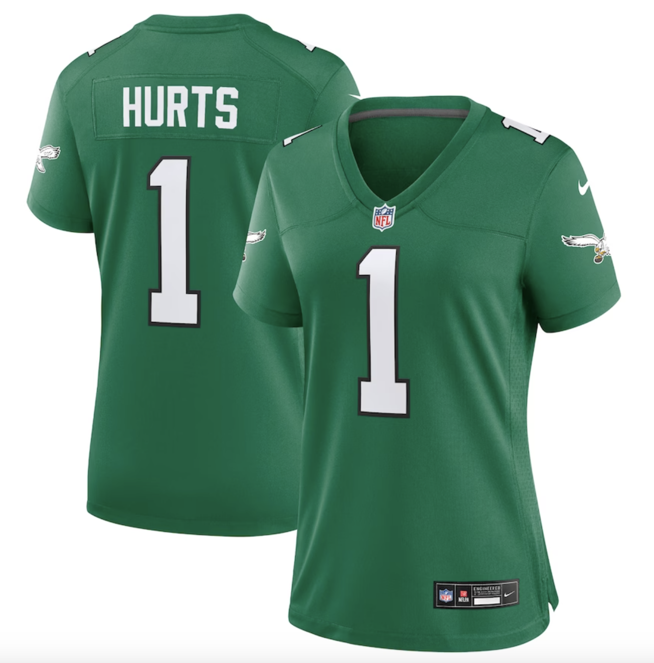 Jalen Hurts Philadelphia Eagles Nike Women's Game Player Jersey - Kelly  Green