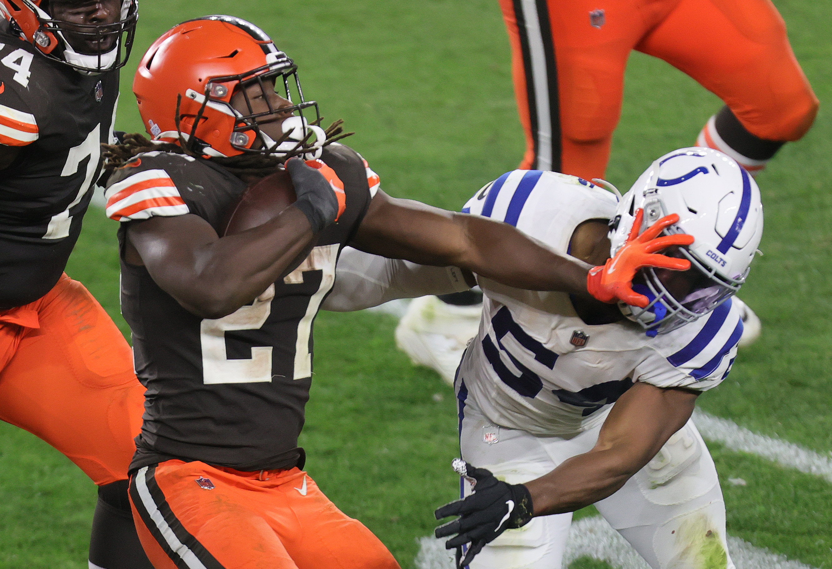 Indianapolis Colts linebacker Bobby Okereke was voted the Top Rookie  Linebacker in the NFL by Pro Football Focus