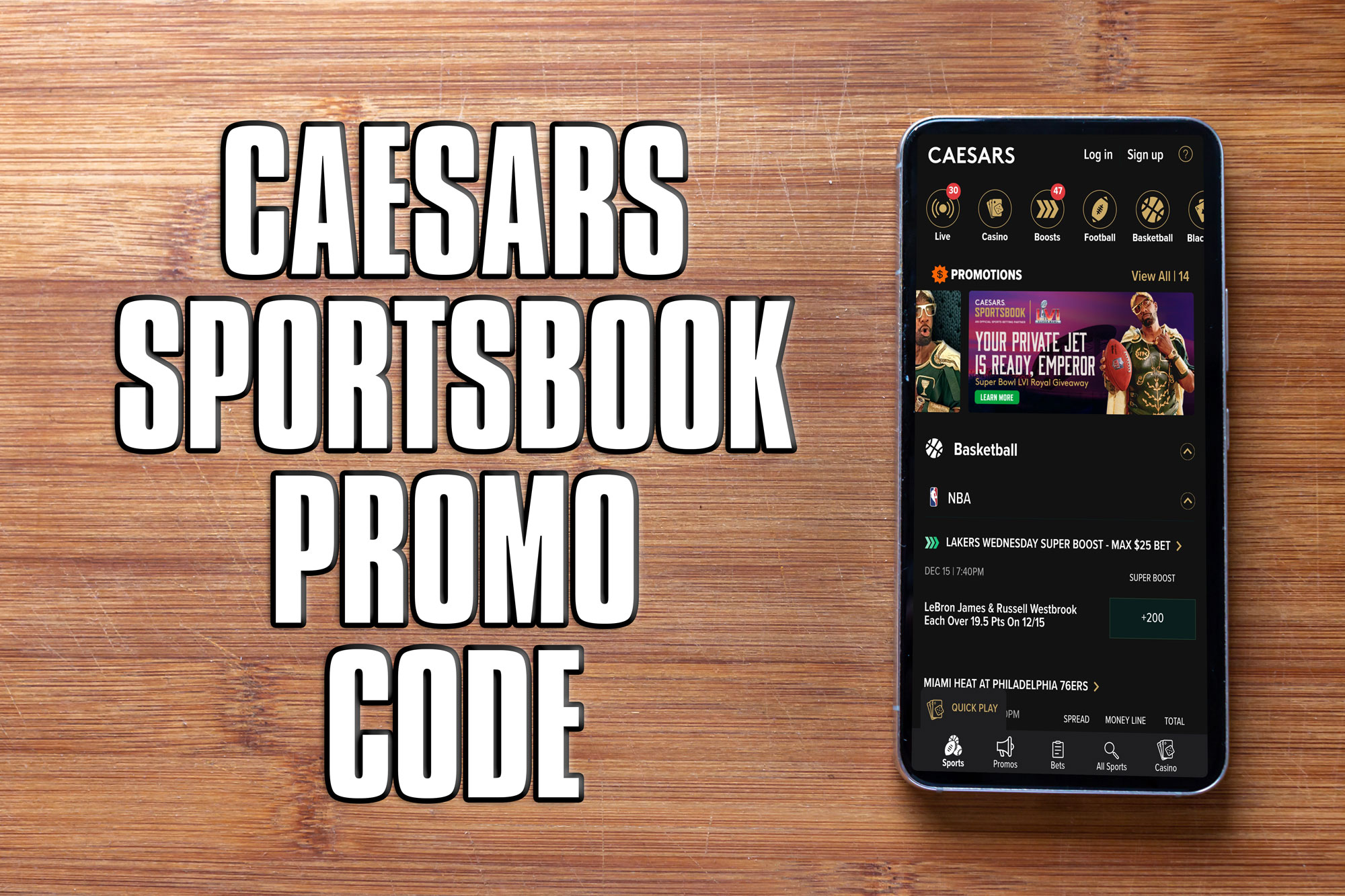 Caesars promo code for NFL and college football: $1,250 first bet