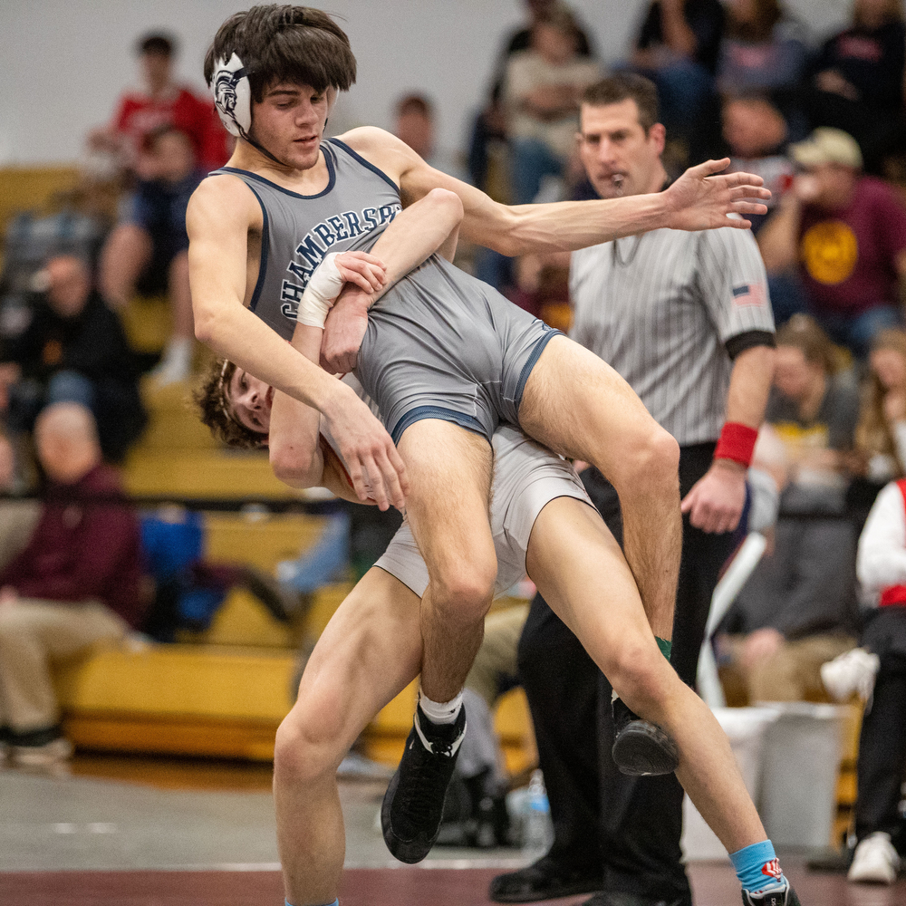 The 2022 D3 Class 3A section 3 wrestling championship at Mechanicsburg ...