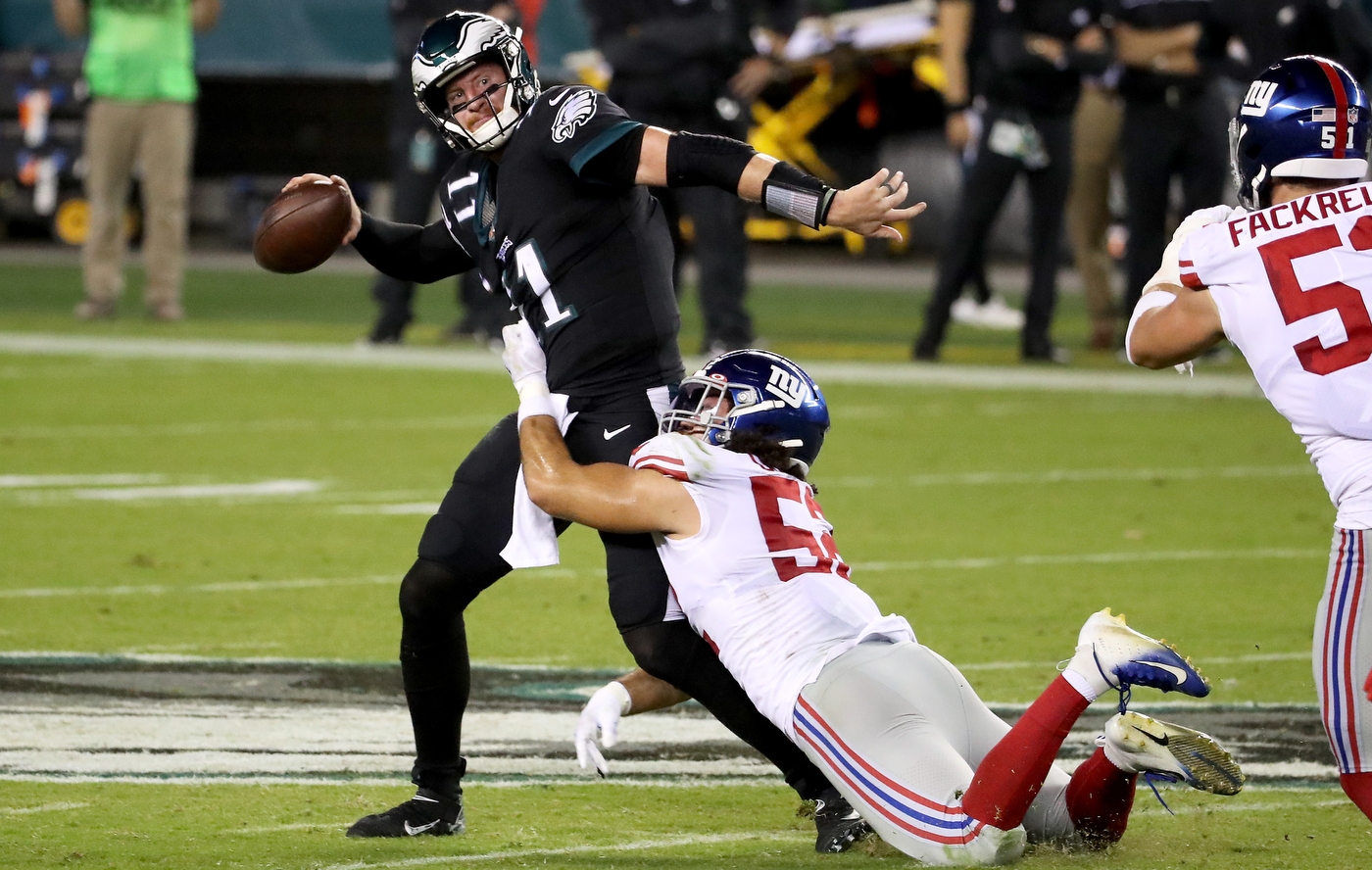 Carson Wentz rallies Eagles to 22-21 win over Giants - WHYY