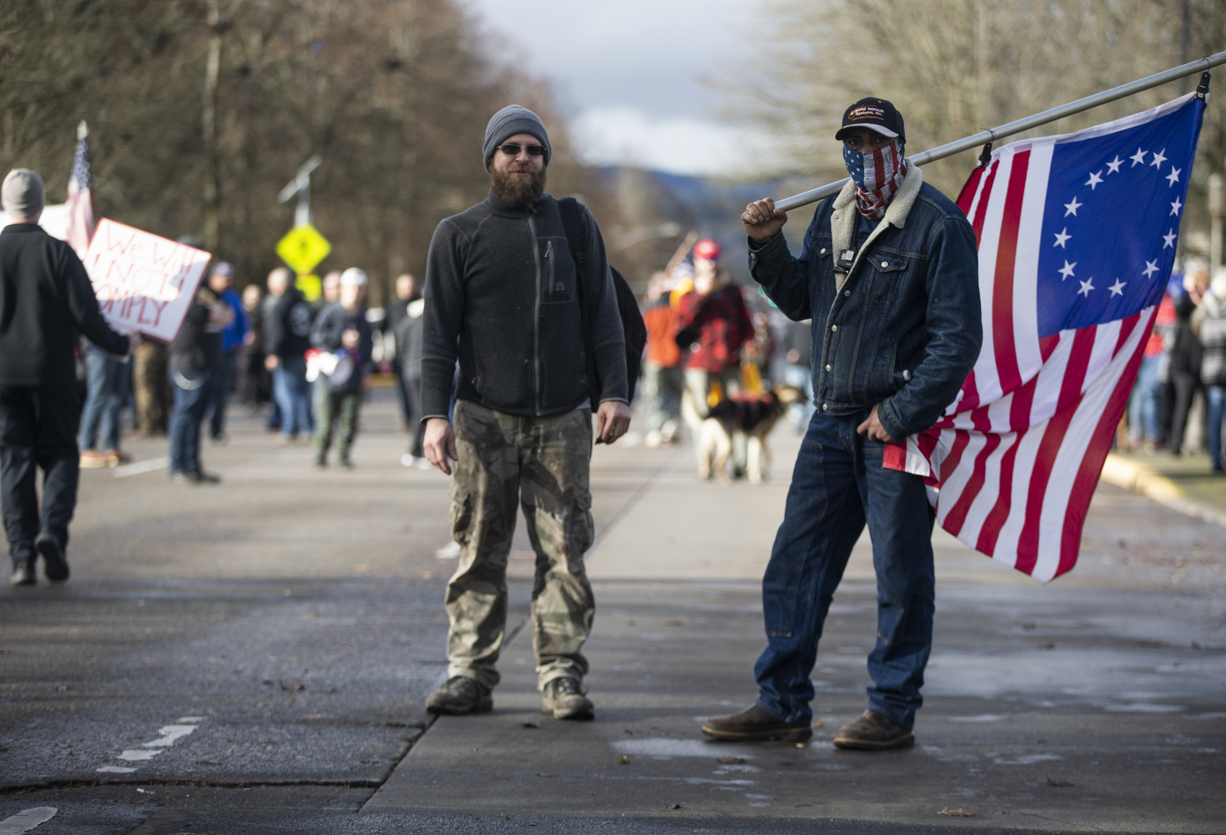 Dec. 21, 2020, protest in Salem at Oregon's Capitol - oregonlive.com