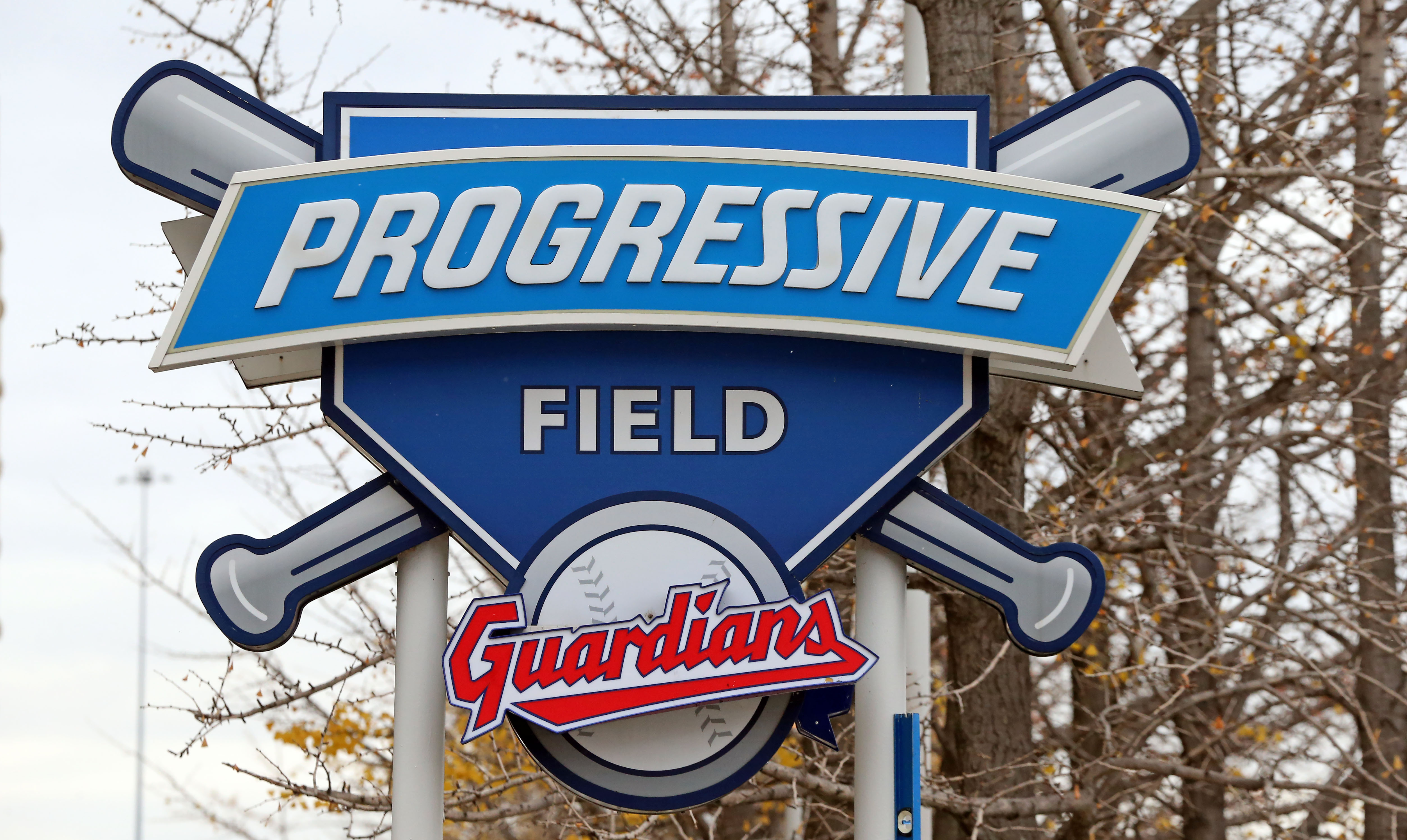 Cleveland Guardians Progressive Field sign