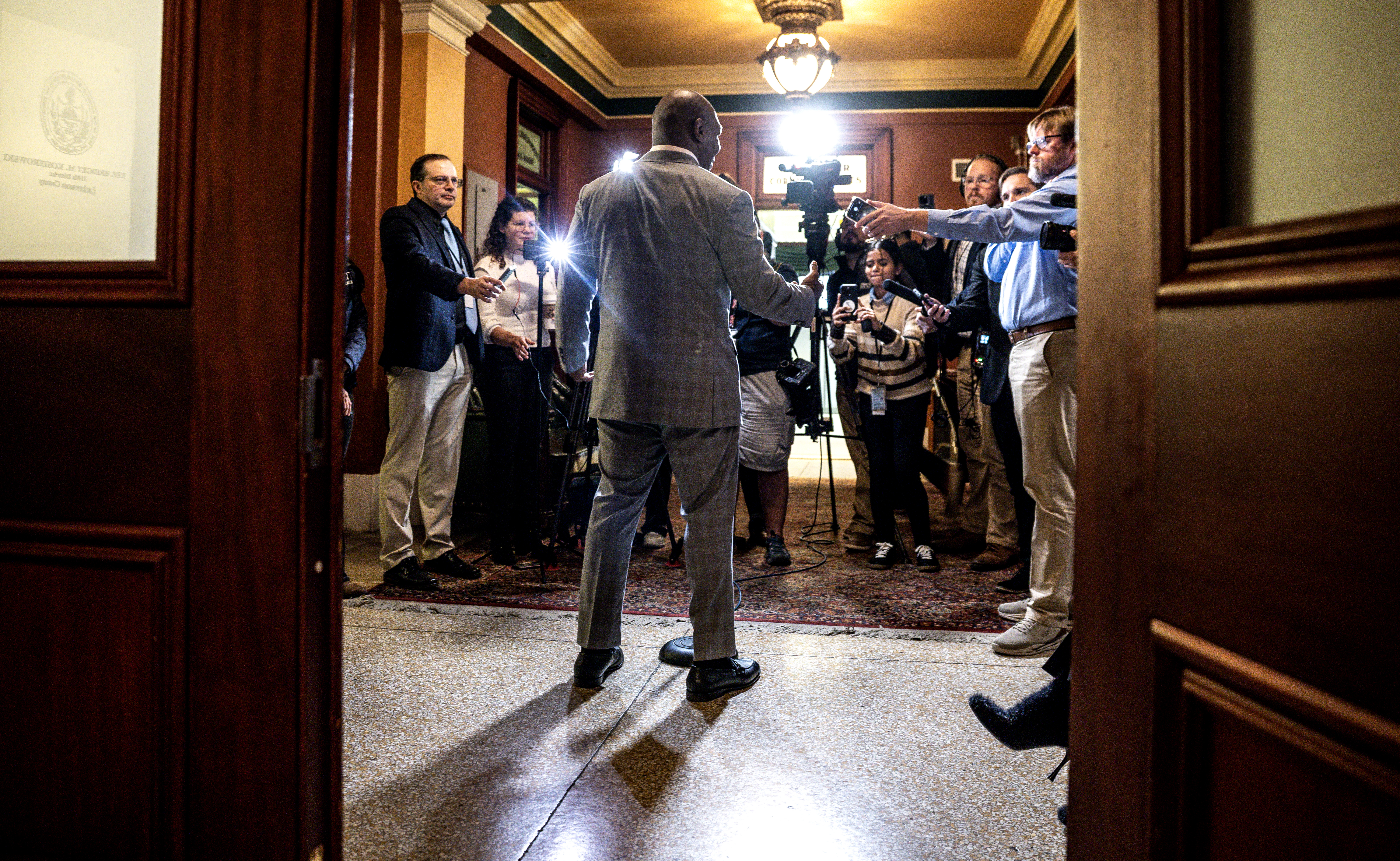 Mike Tyson speaks about meeting with state legislators at the Capitol in Harrisburg to advocate for the legalization of adult-use cannabis.   October 29, 2025.  Dan Gleiter | dgleiter@pennlive.com