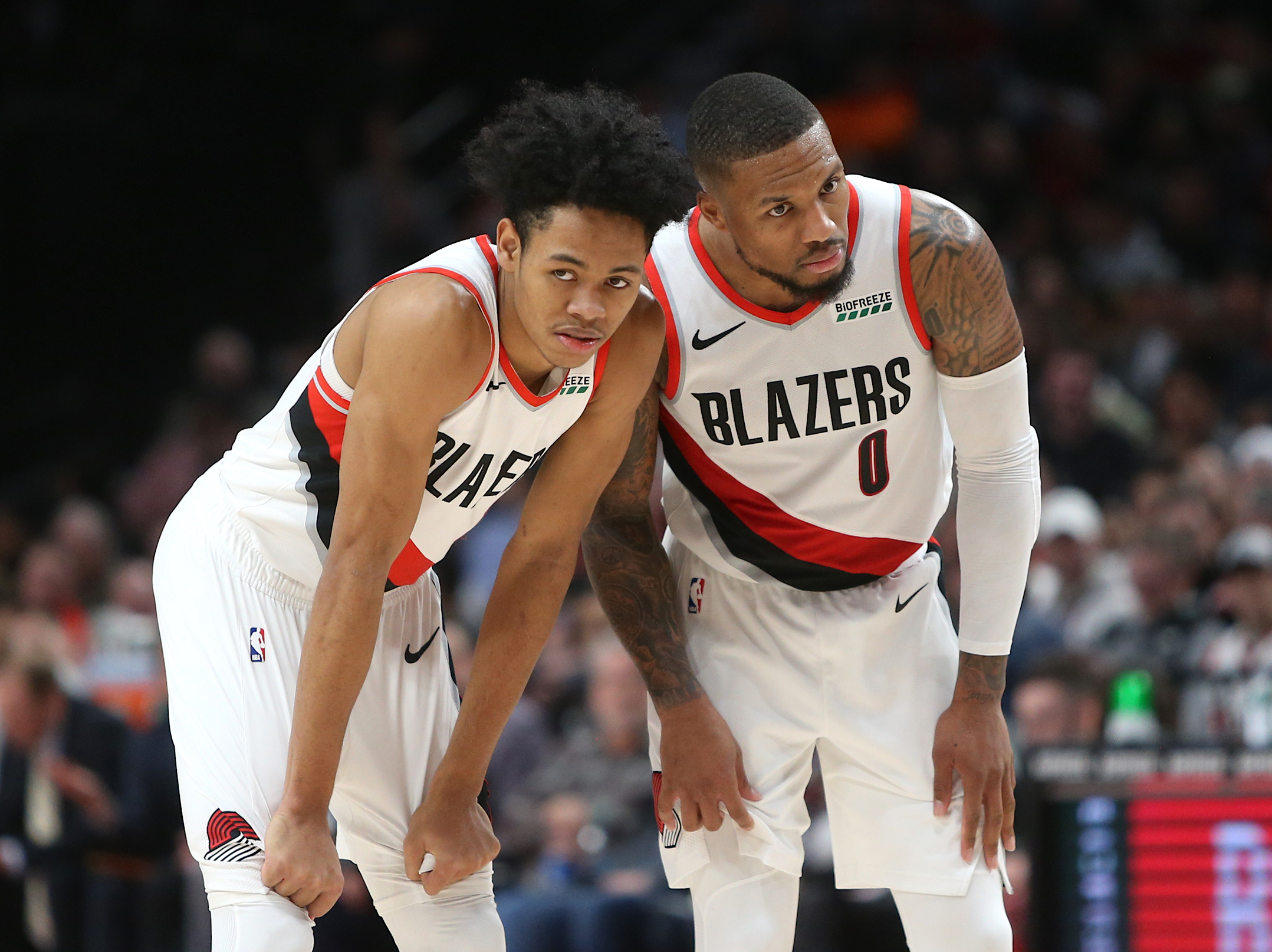 He's blowing the roof off': Damian Lillard reacts to Anfernee Simons' 'crazy'  game in Blazers vs. Nuggets