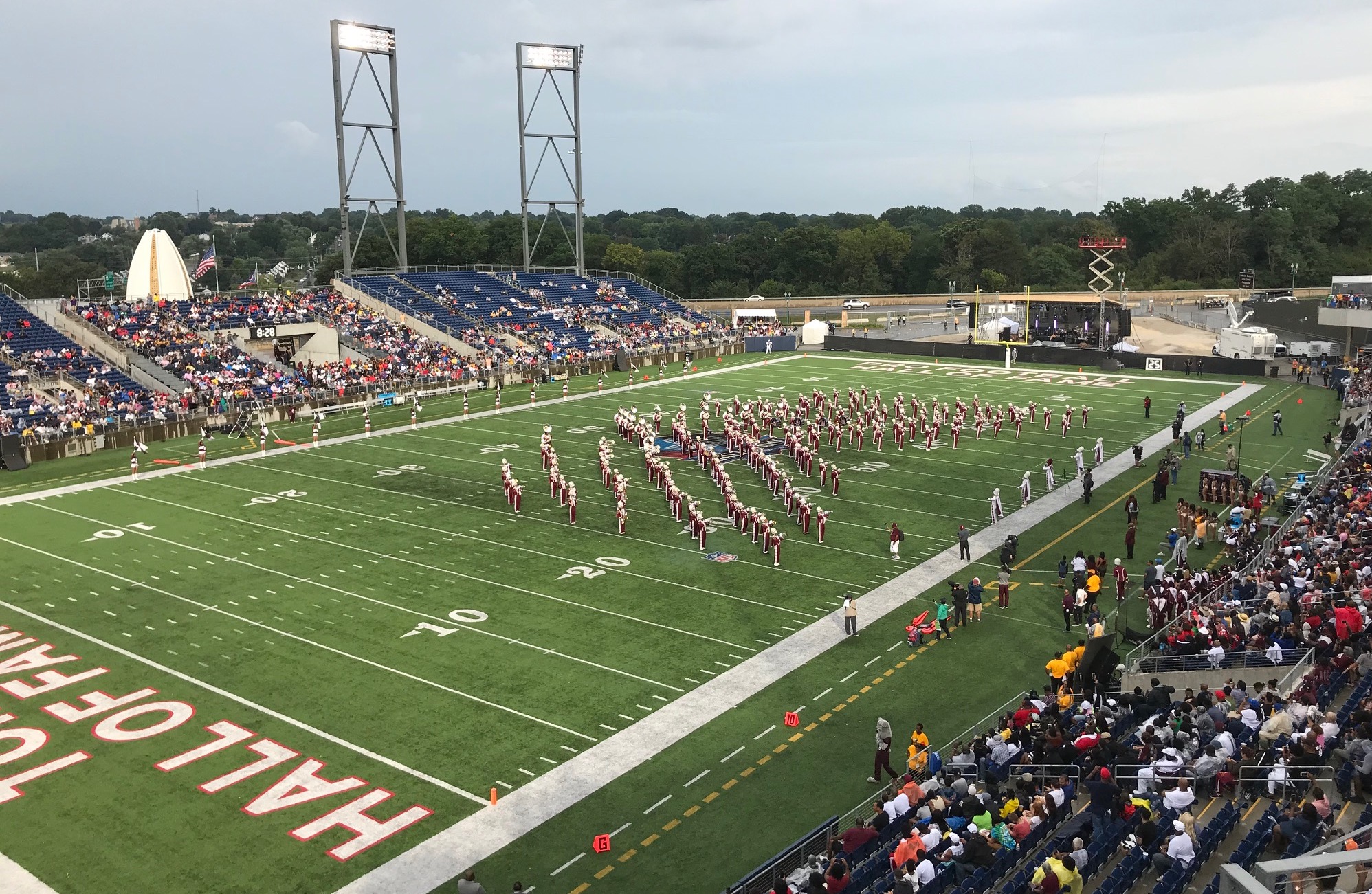 Football-themed waterpark at Hall of Fame Village in Canton