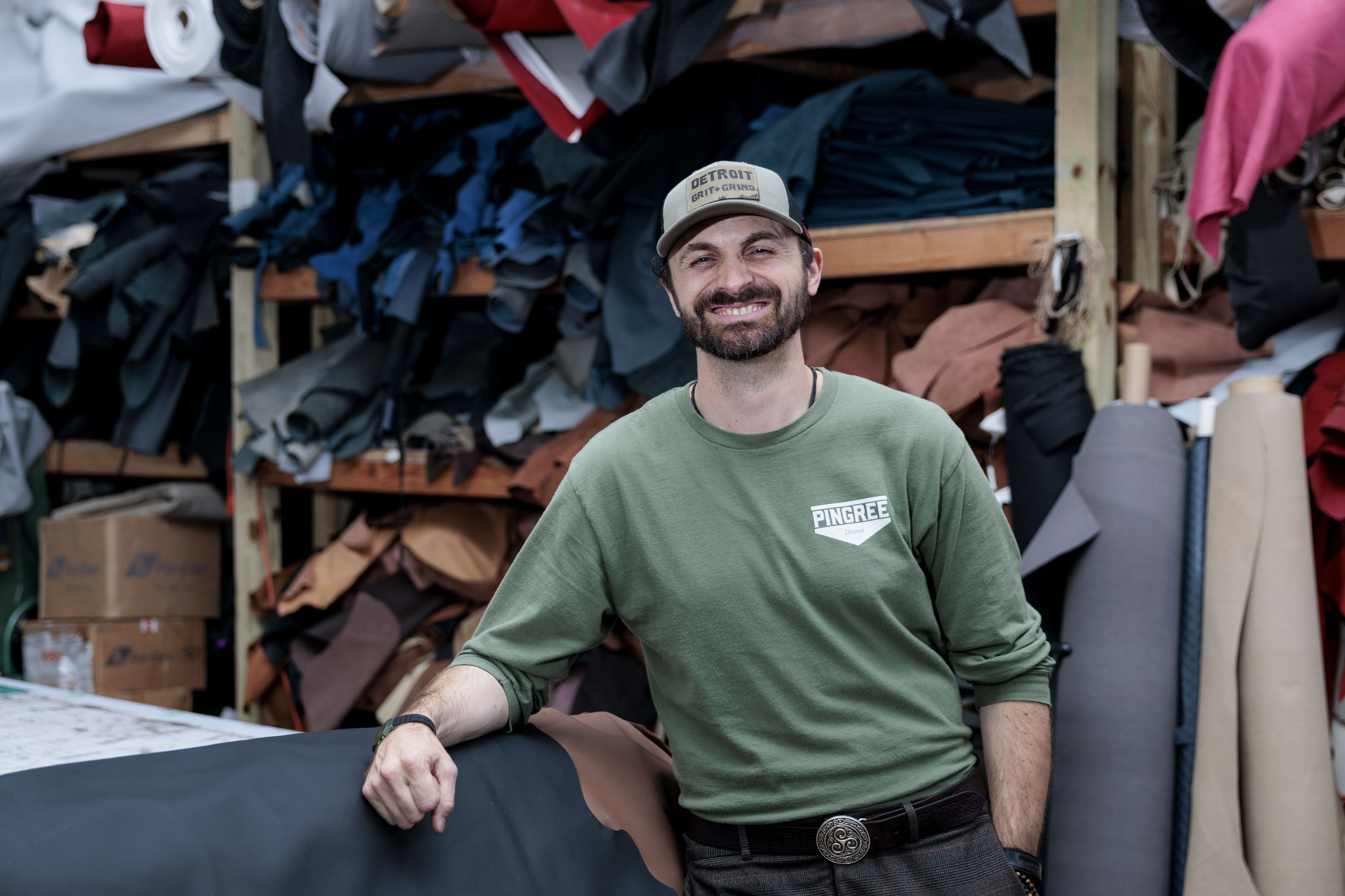 Pingree Detroit co-founder and CEO Jarrett Schlaff poses at Pingree Detroit, 15707 Livernois in Detroit on Monday, Oct. 6 2025.