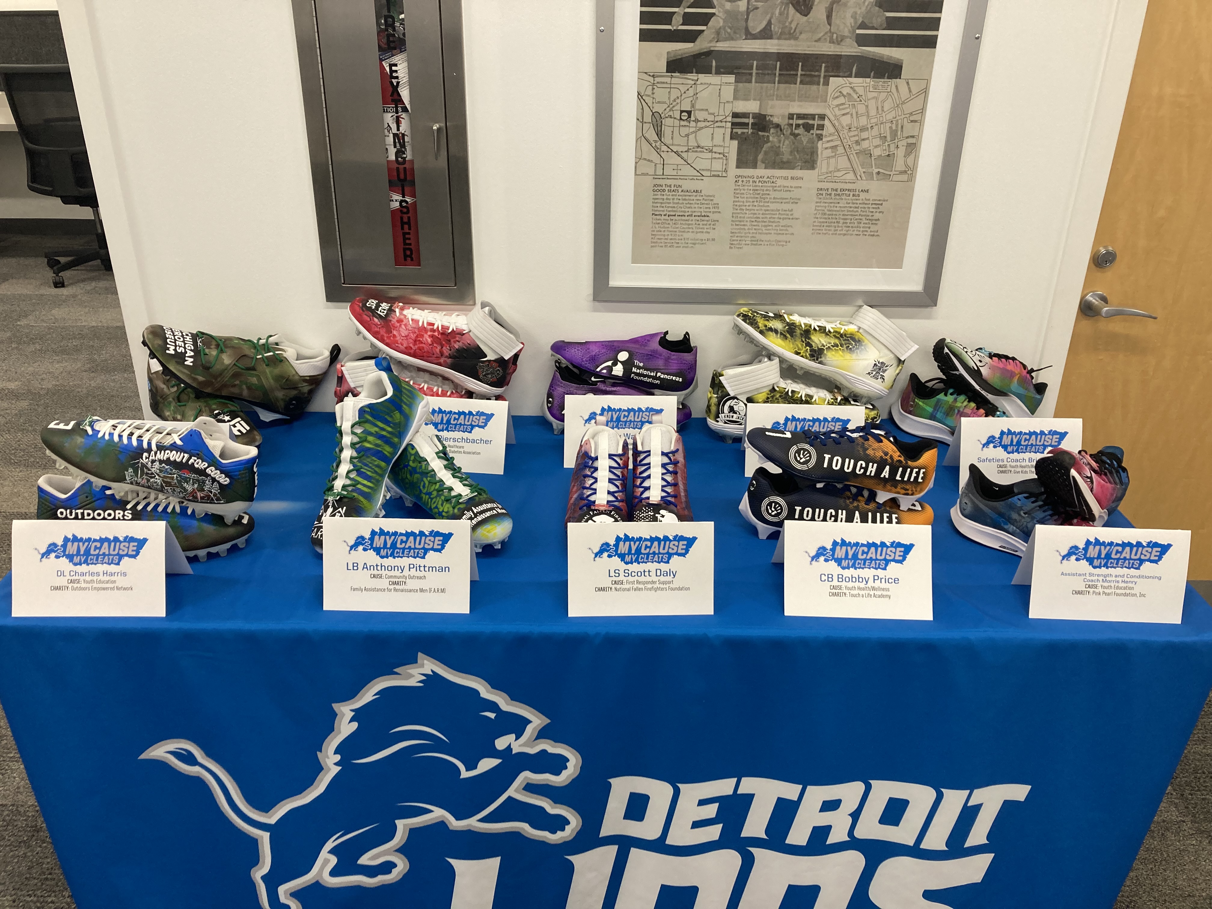 Detroit Lions shop with Orchards Children's Services kids